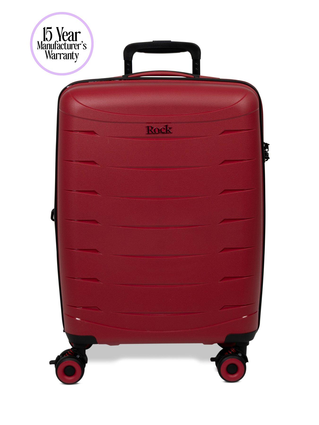 Image 2 of 7 of Rock Luggage Resilient Cabin Red Suitcase