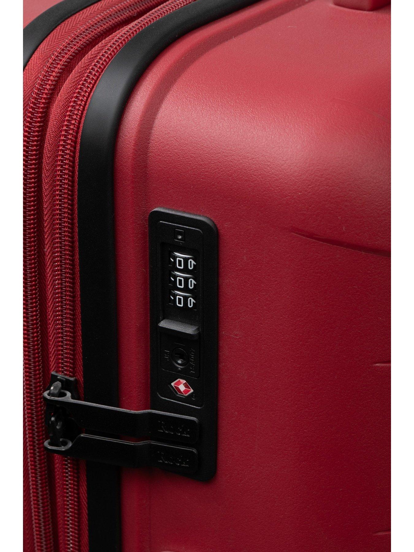 Image 4 of 7 of Rock Luggage Resilient Cabin Red Suitcase
