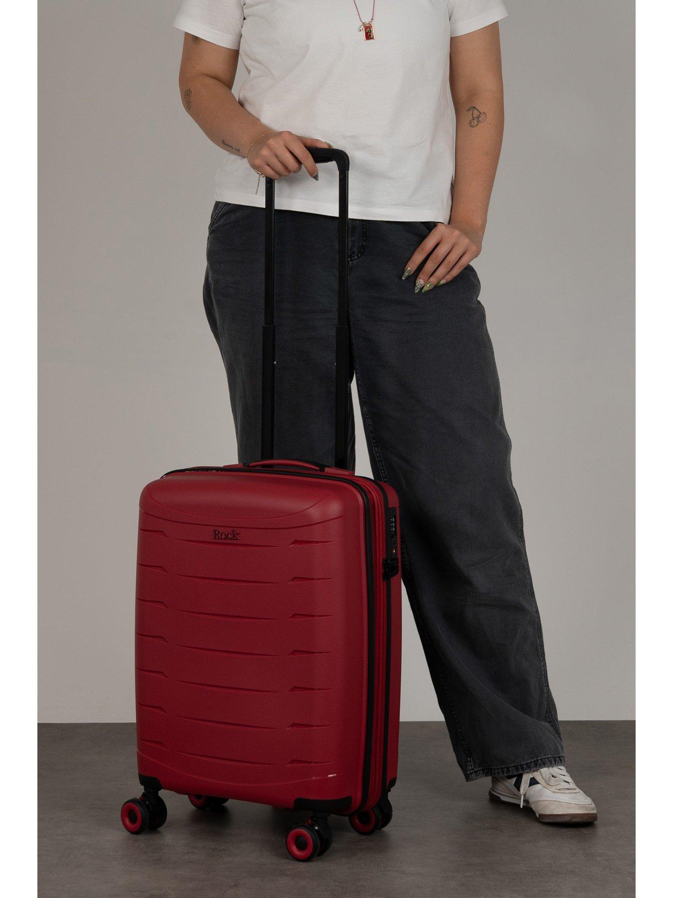 Image 7 of 7 of Rock Luggage Resilient Cabin Red Suitcase