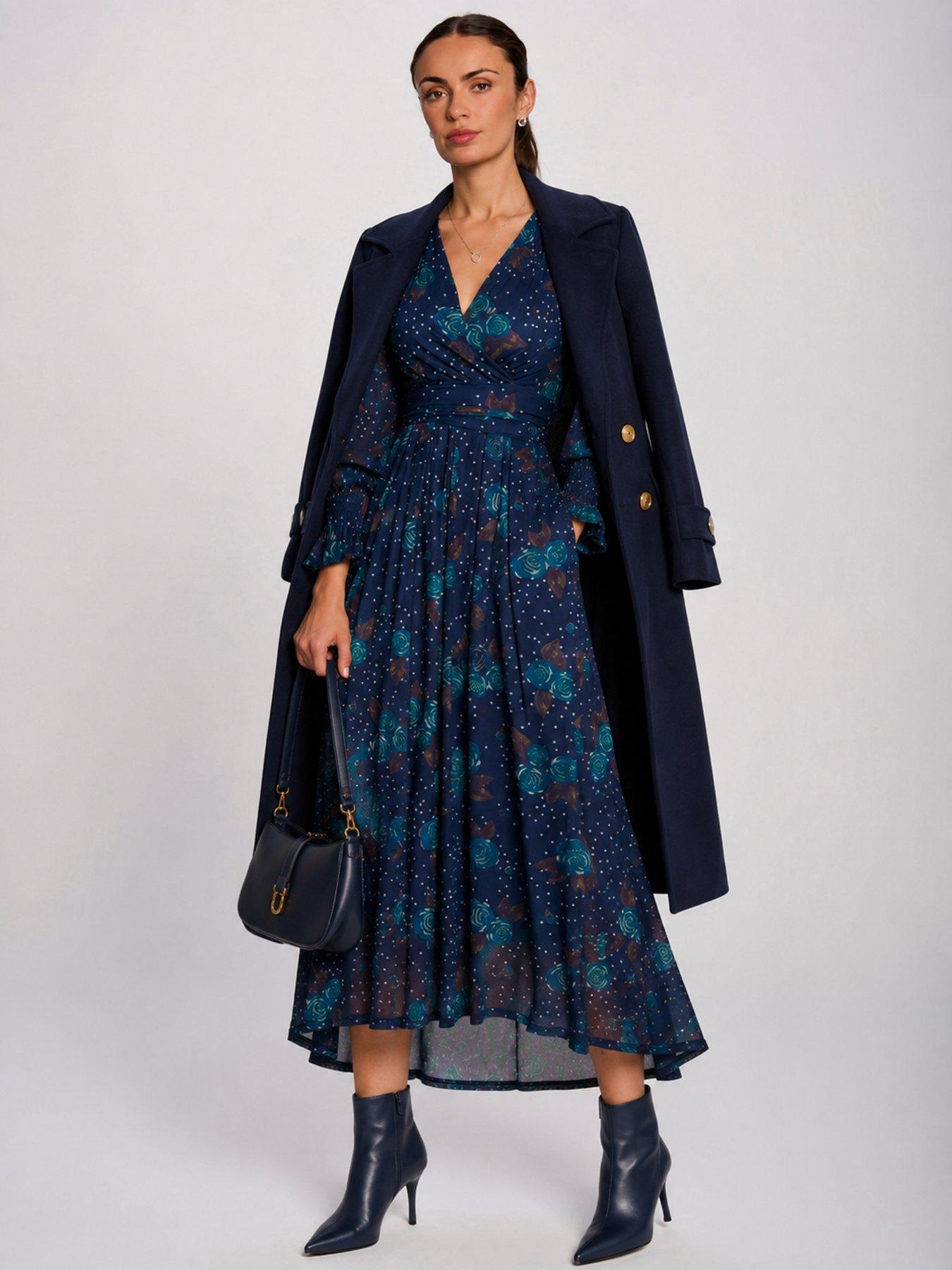 Image 5 of 7 of Jolie Moi Long Sleeve Maxi Mesh Dress