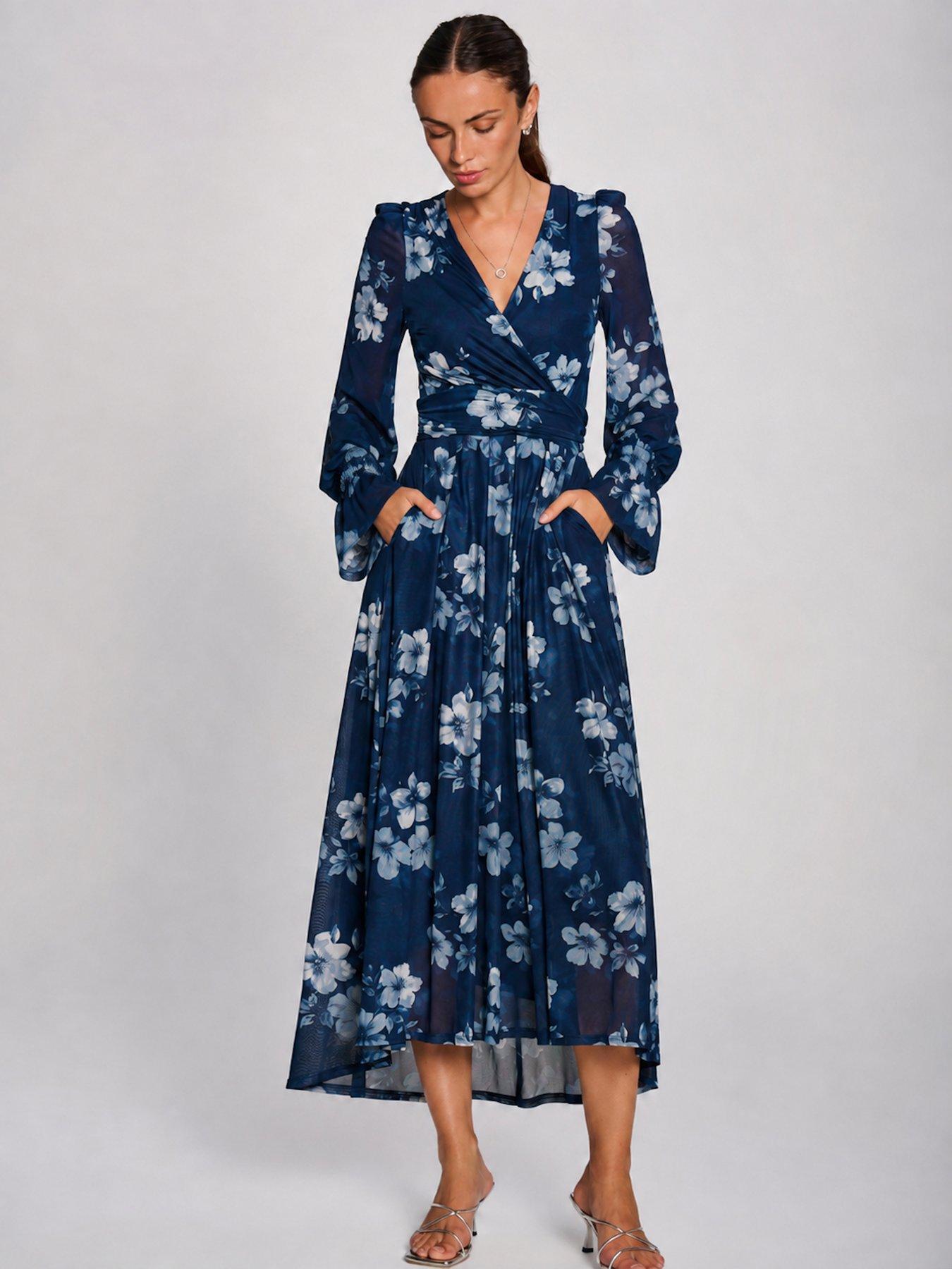 Image 6 of 7 of Jolie Moi Long Sleeve Maxi Mesh Dress