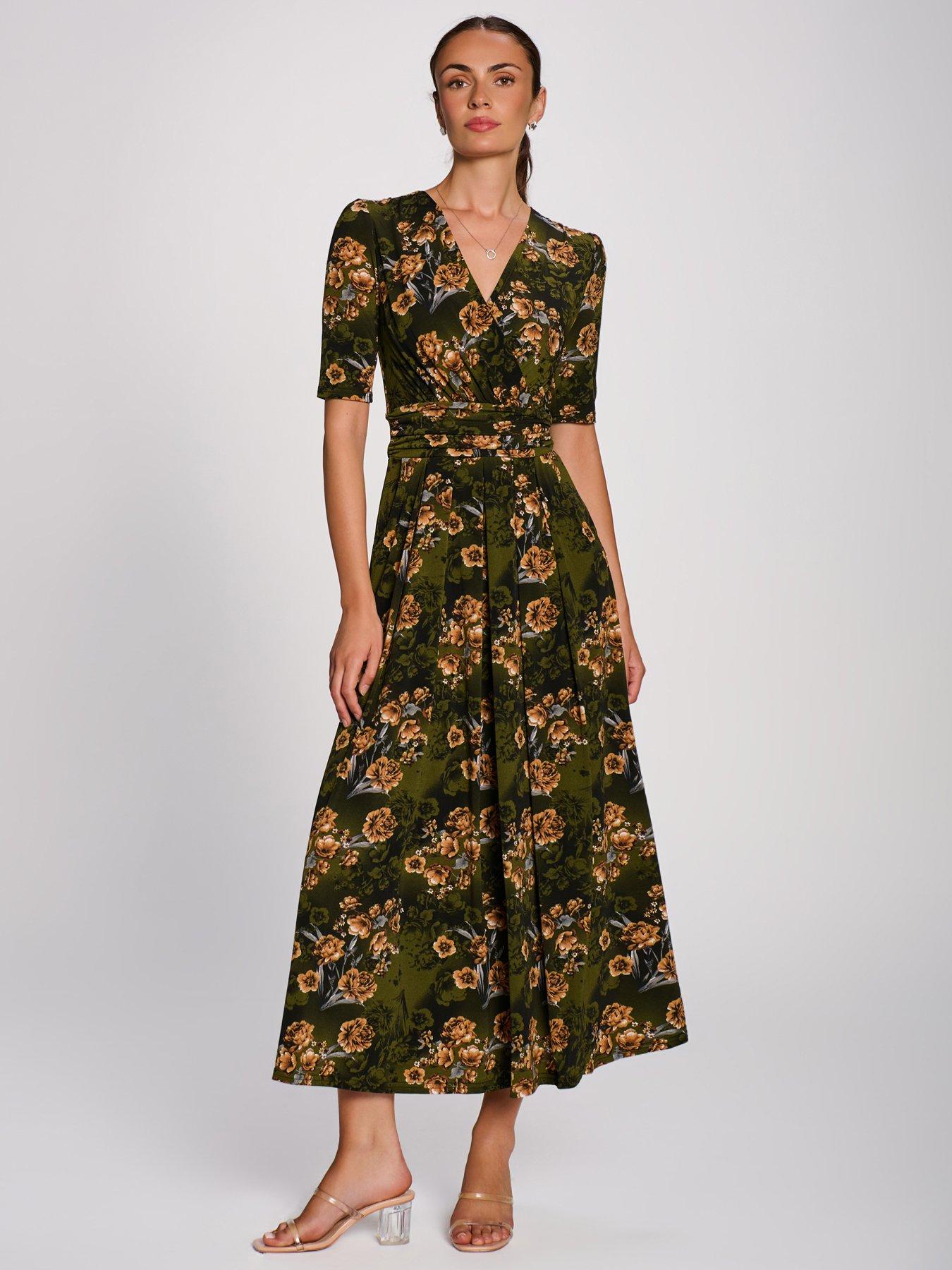 Image 1 of 7 of Jolie Moi Printed Jersey Maxi Dress