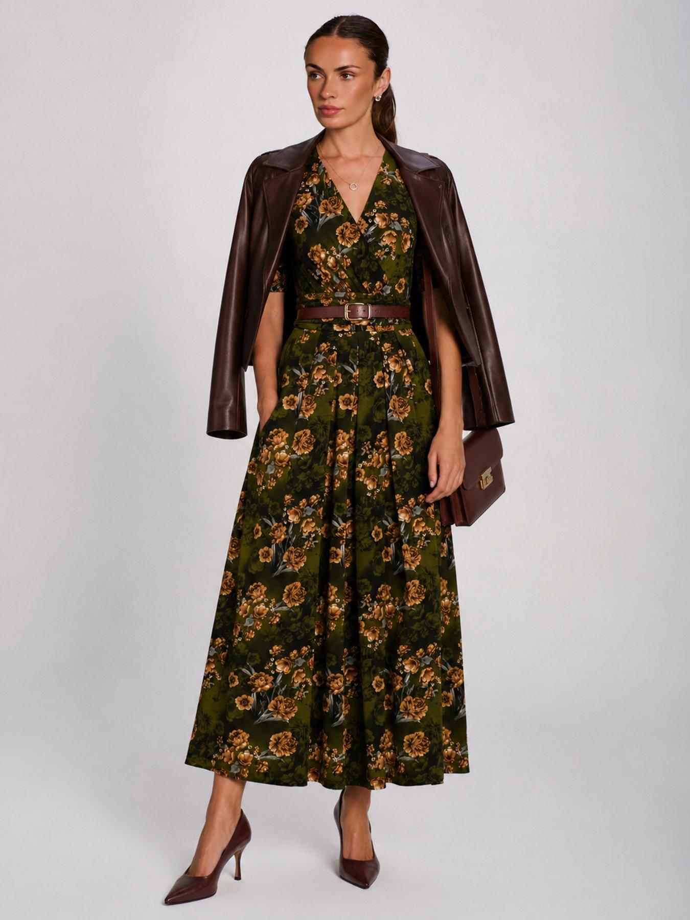 Image 5 of 7 of Jolie Moi Printed Jersey Maxi Dress