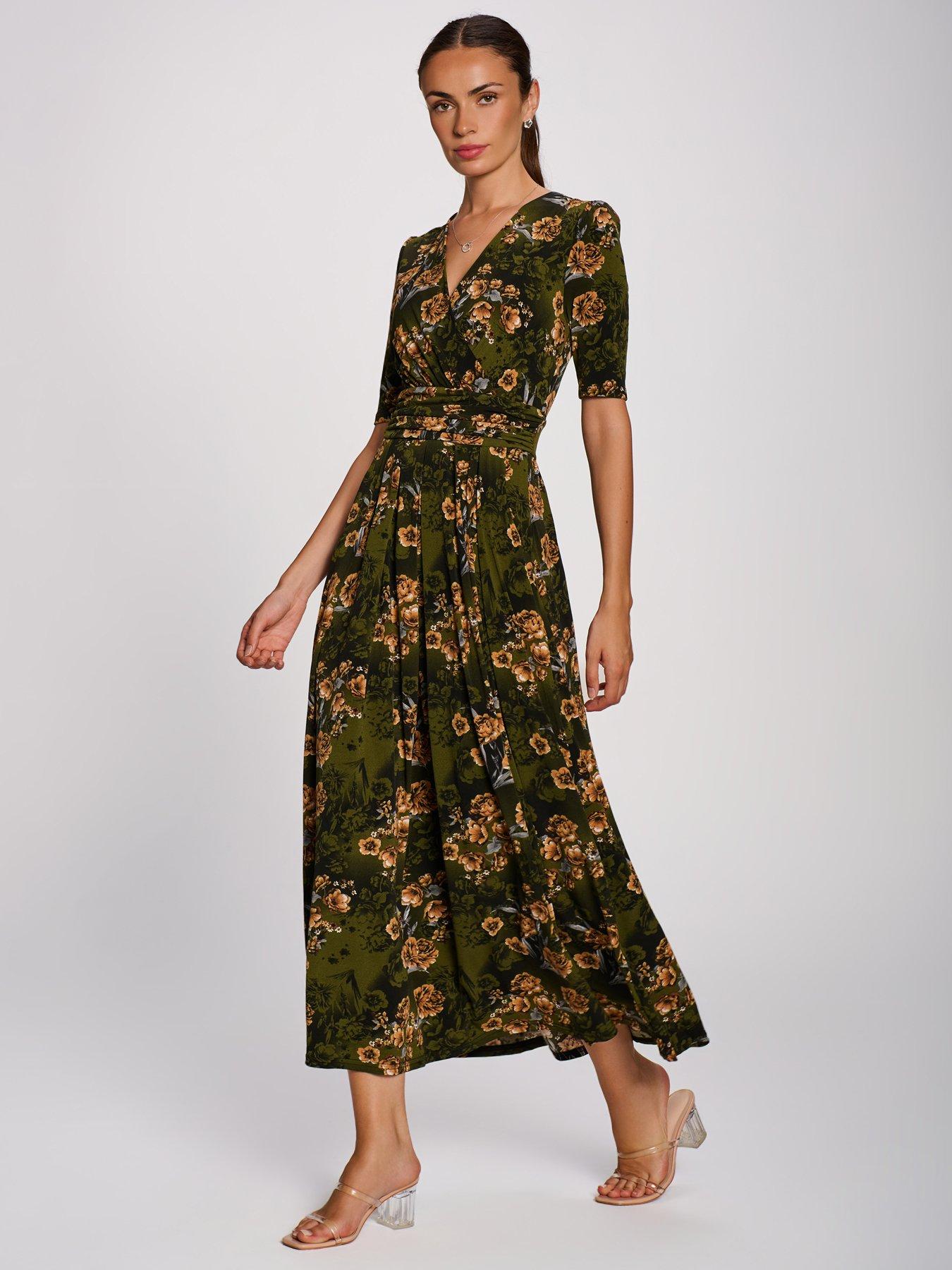Image 6 of 7 of Jolie Moi Printed Jersey Maxi Dress