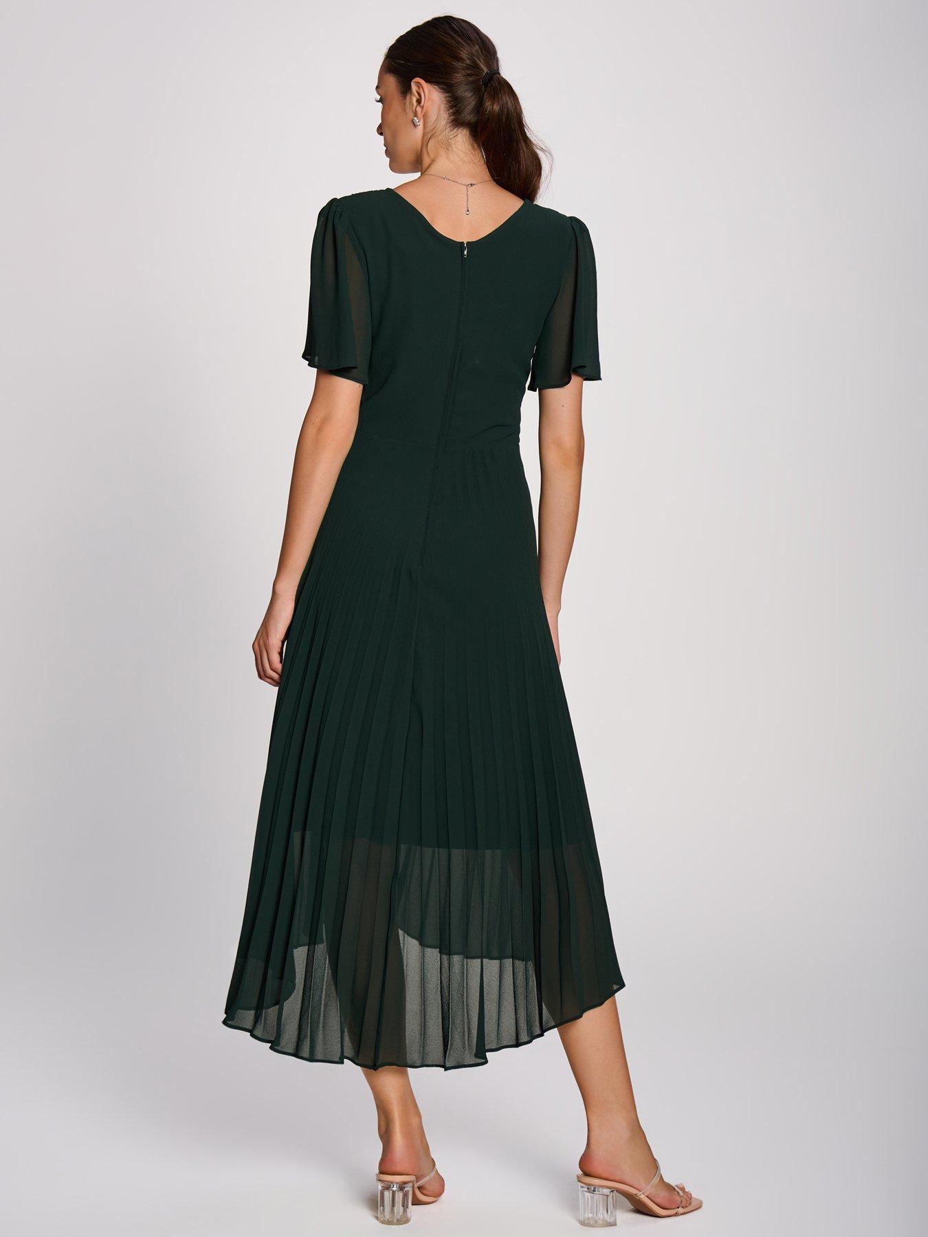 Image 2 of 7 of Jolie Moi Chiffon Pleated Maxi Dress