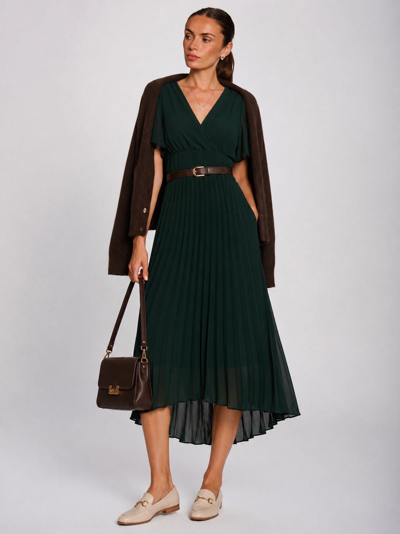 Image 3 of 7 of Jolie Moi Chiffon Pleated Maxi Dress