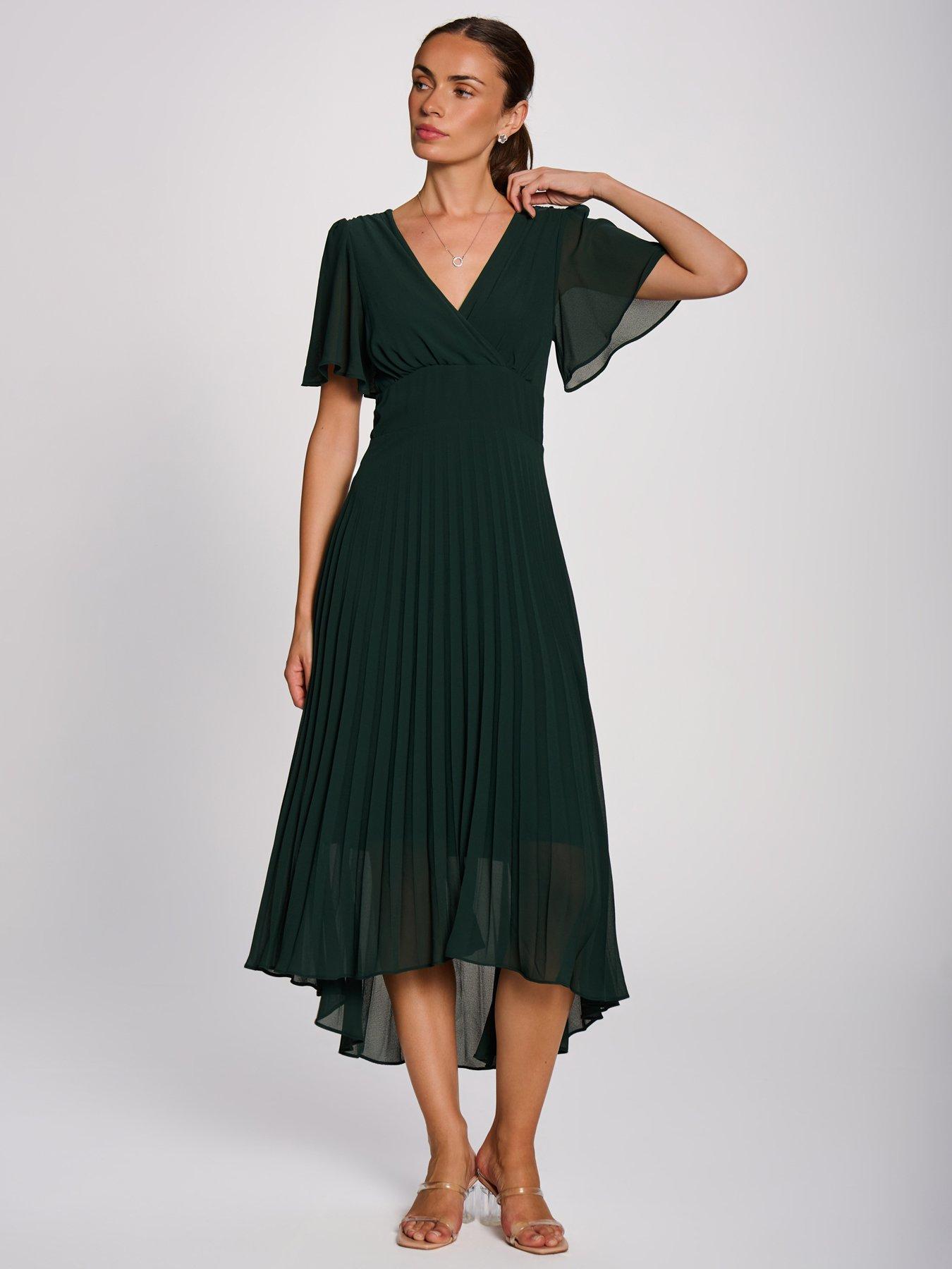 Image 5 of 7 of Jolie Moi Chiffon Pleated Maxi Dress