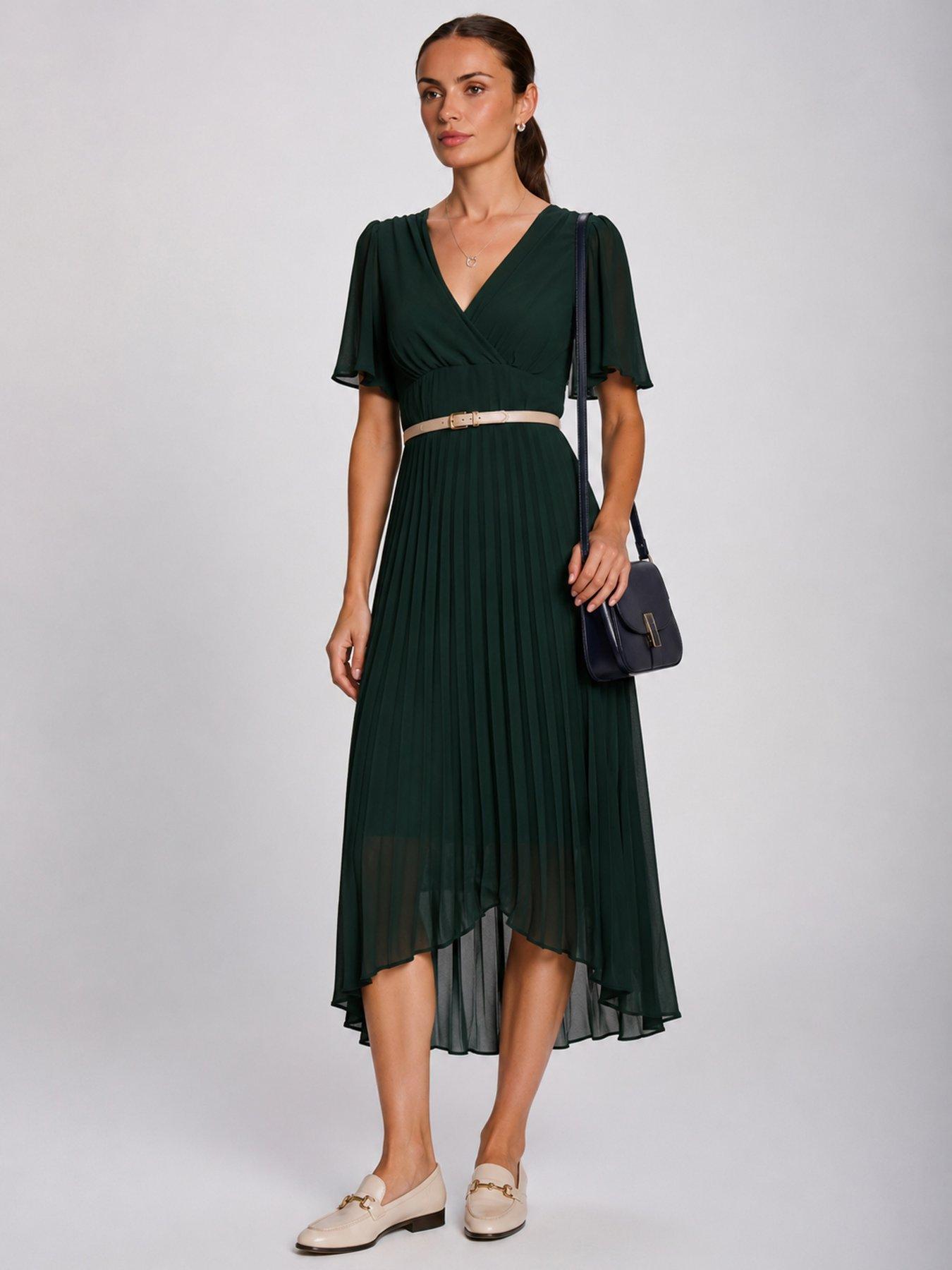 Image 6 of 7 of Jolie Moi Chiffon Pleated Maxi Dress