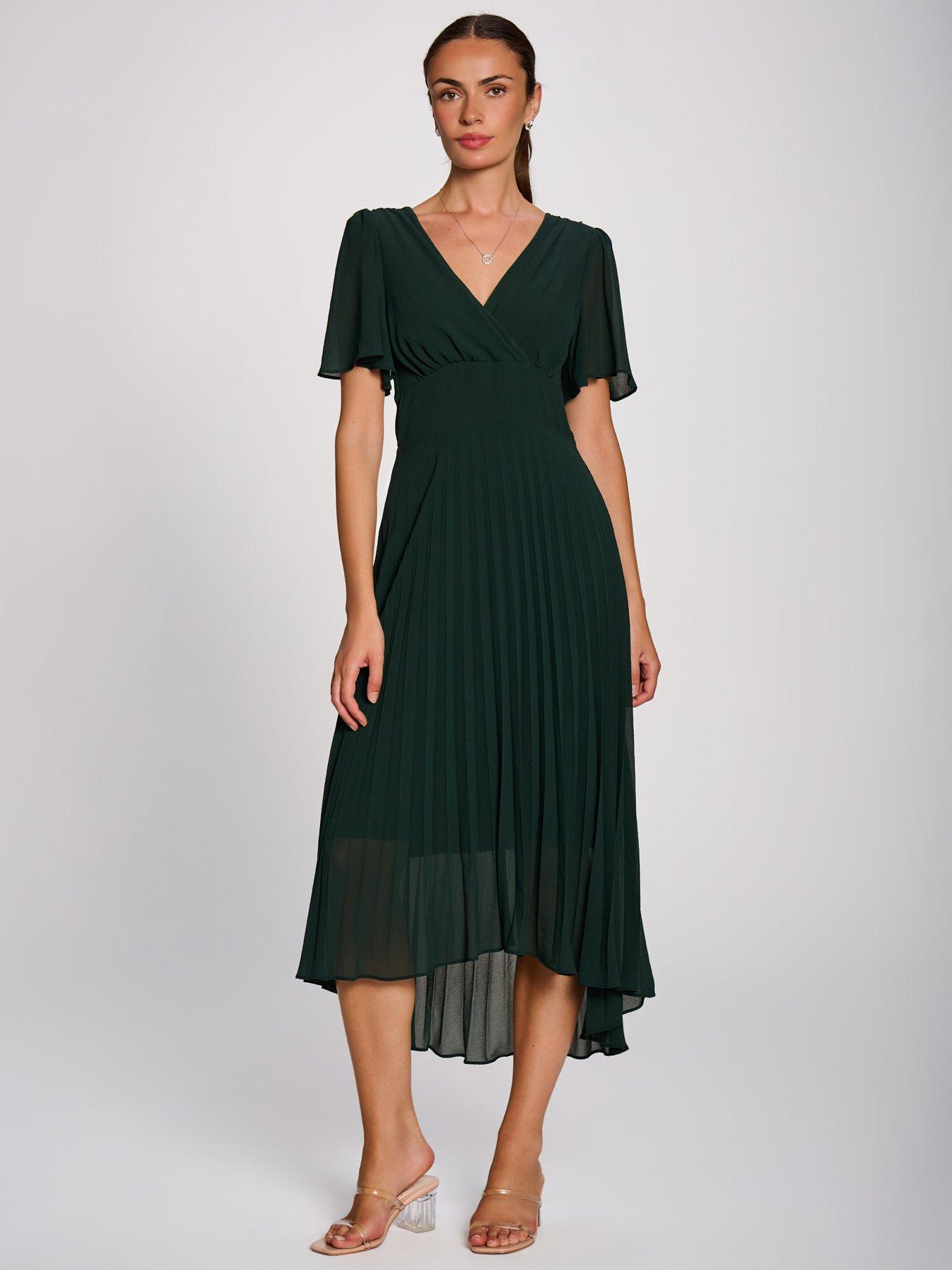 Image 7 of 7 of Jolie Moi Chiffon Pleated Maxi Dress