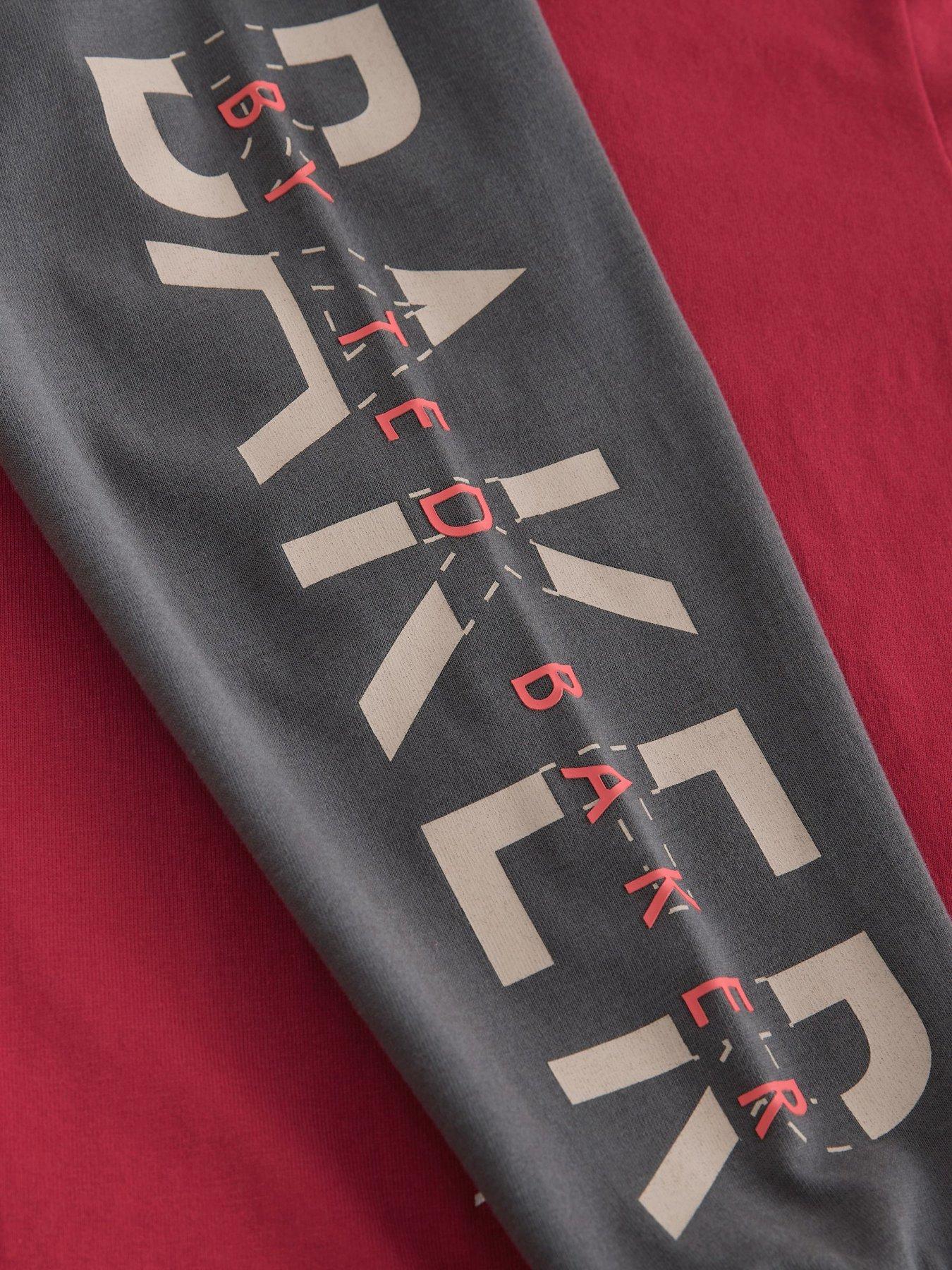 Image 5 of 6 of Ted Baker Boys Stone/red/charcoal 3 Pack Long Sleeve Graphic T-shirts - Multi