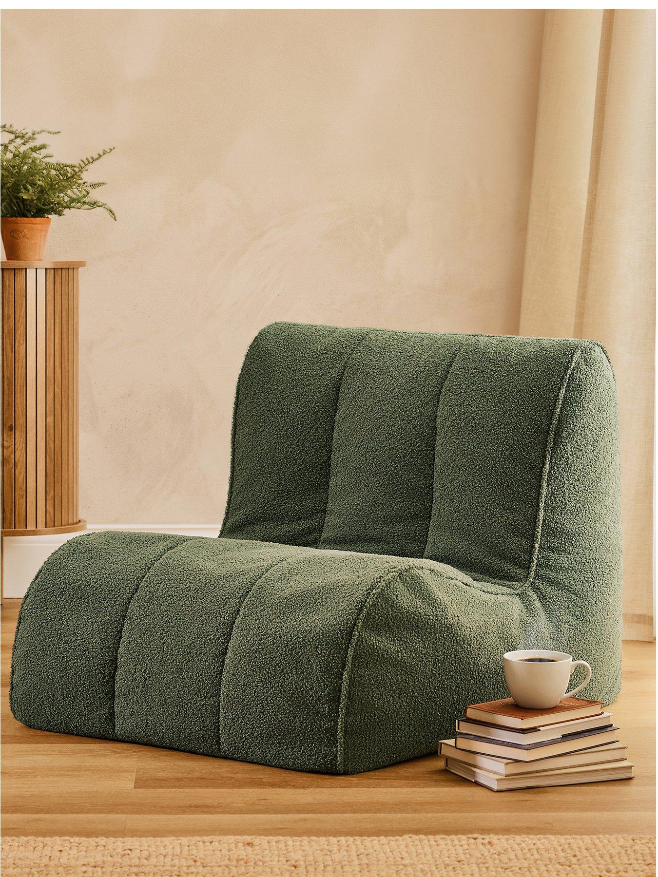 Image 2 of 7 of Icon Beanbags Swoop Lounger Chair Boucle