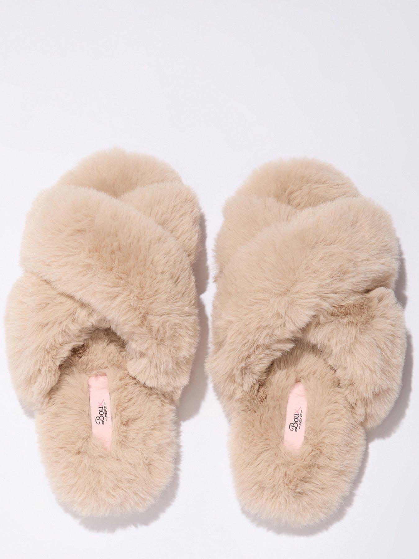 Image 3 of 6 of Boux Avenue Boux Avenue Cross Band Slipper - Oatmeal