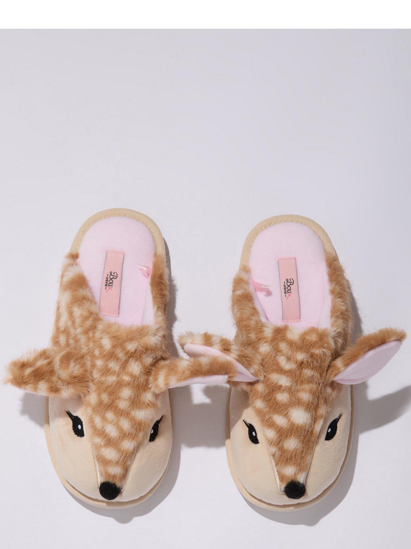 Image 4 of 5 of Boux Avenue Boux Avenue Deer Plush Mule - Neutral Mix