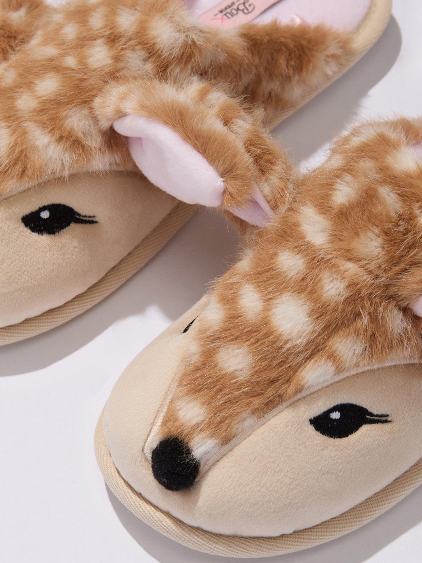 Image 5 of 5 of Boux Avenue Boux Avenue Deer Plush Mule - Neutral Mix