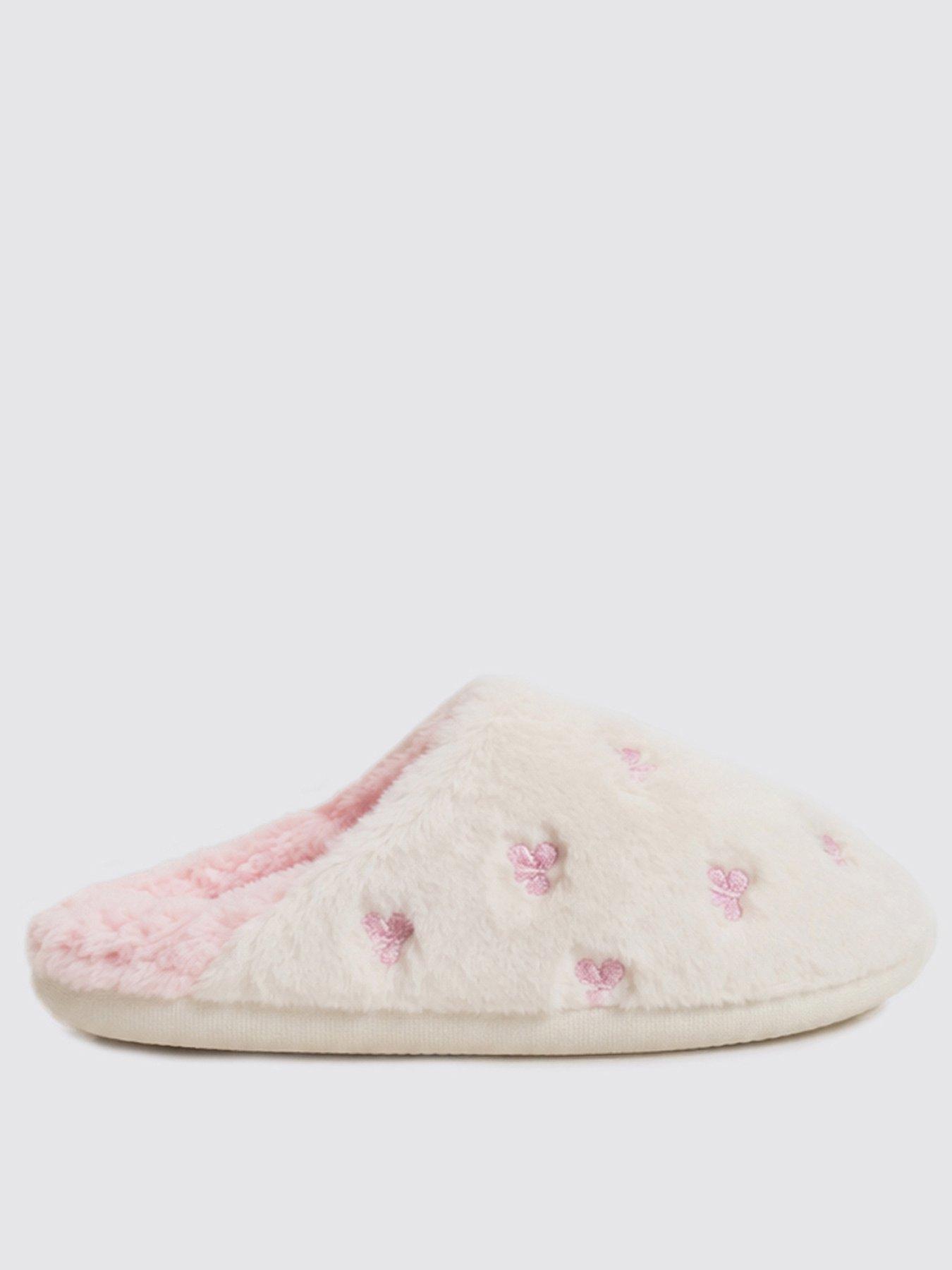 Image 2 of 5 of Boux Avenue Boxu Avenue Pretty Bow Plush Mule - Ivory Mix