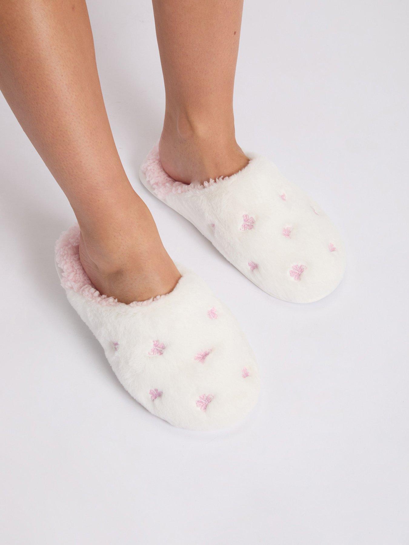 Image 5 of 5 of Boux Avenue Boxu Avenue Pretty Bow Plush Mule - Ivory Mix