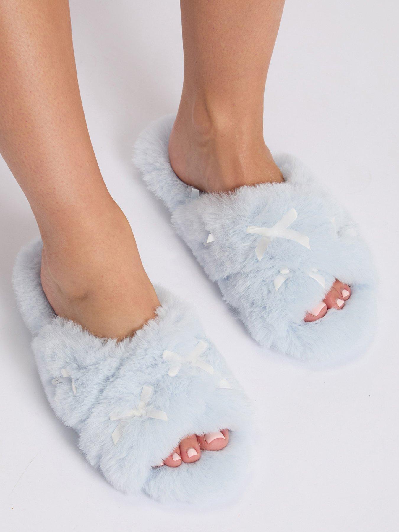 Image 5 of 5 of Boux Avenue Boux Avenue Plush Multi Bow Crossband - Arctic Blue