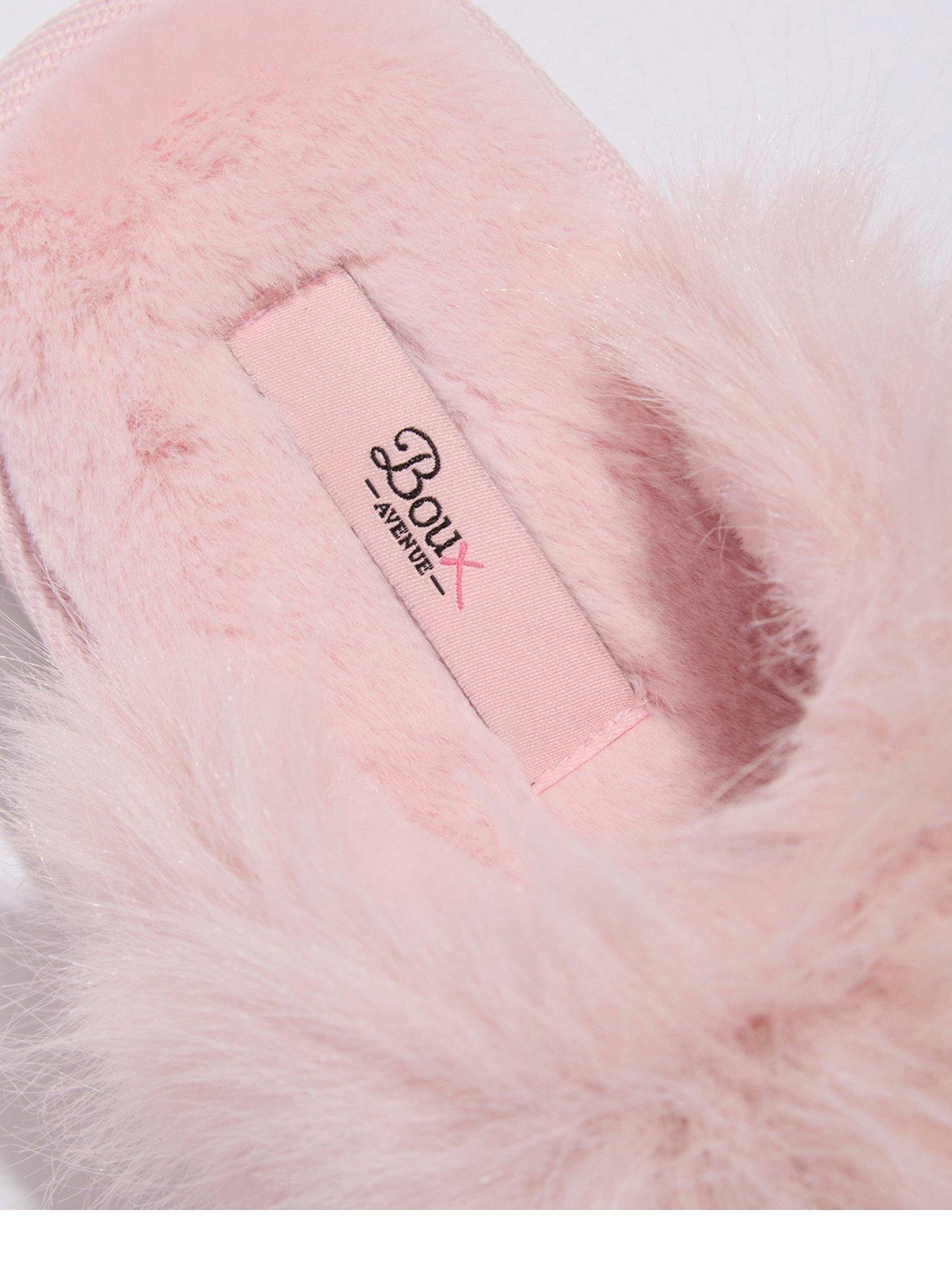 Image 3 of 5 of Boux Avenue Boux Avenue Plush Platform Mule - Pink