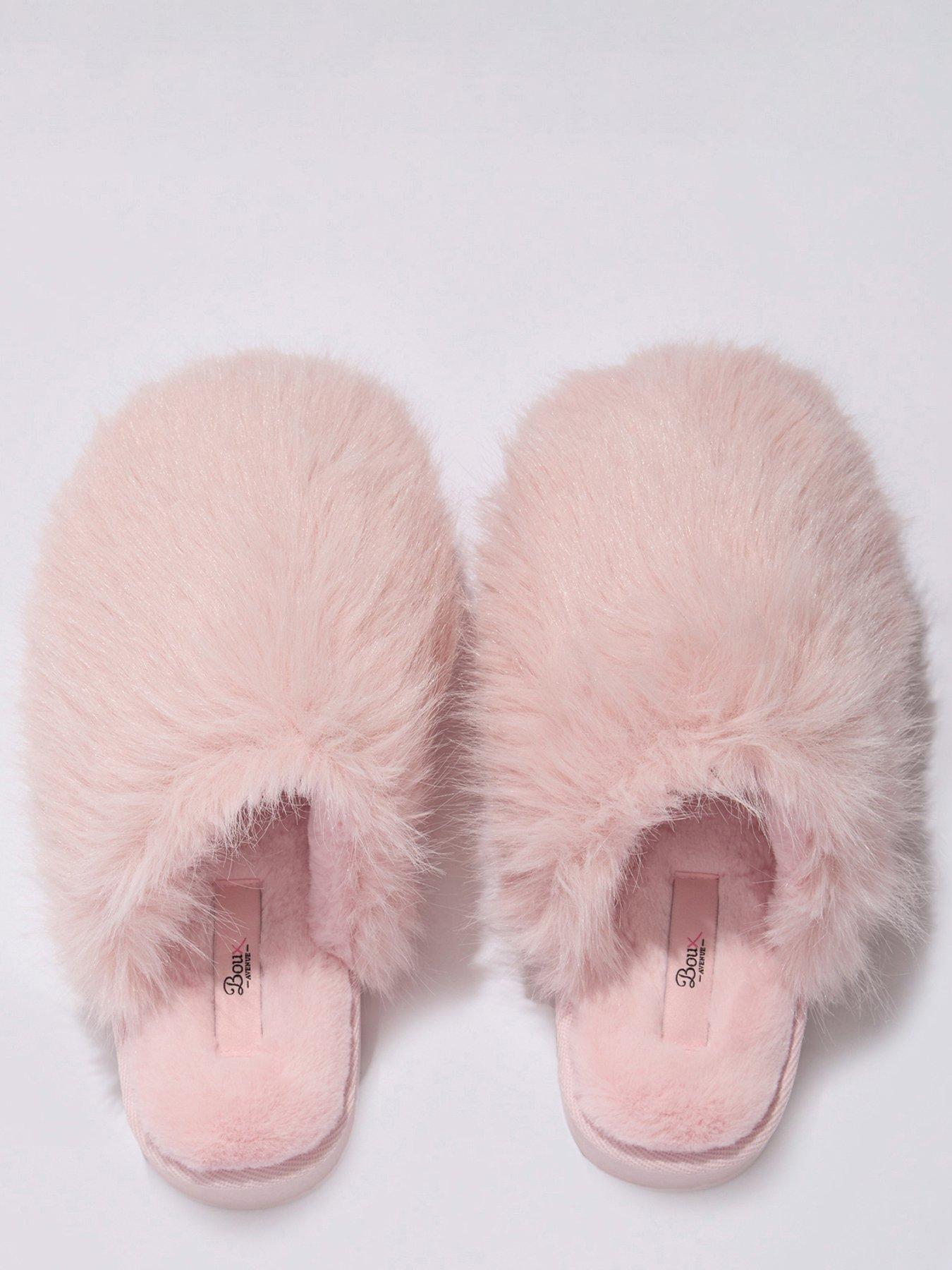 Image 4 of 5 of Boux Avenue Boux Avenue Plush Platform Mule - Pink