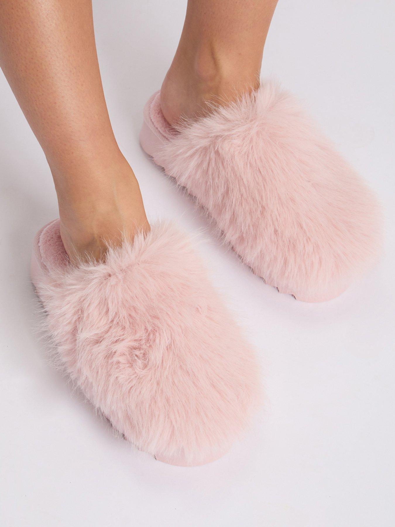 Image 5 of 5 of Boux Avenue Boux Avenue Plush Platform Mule - Pink
