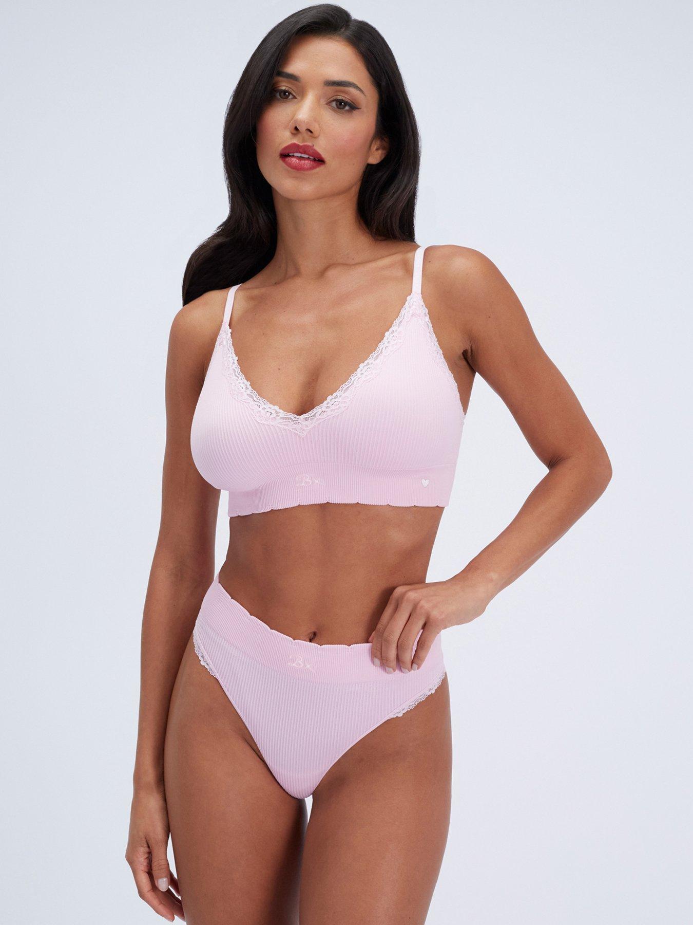 Image 3 of 5 of Boux Avenue Boux Avenue Rib Seamless Thong - Pink