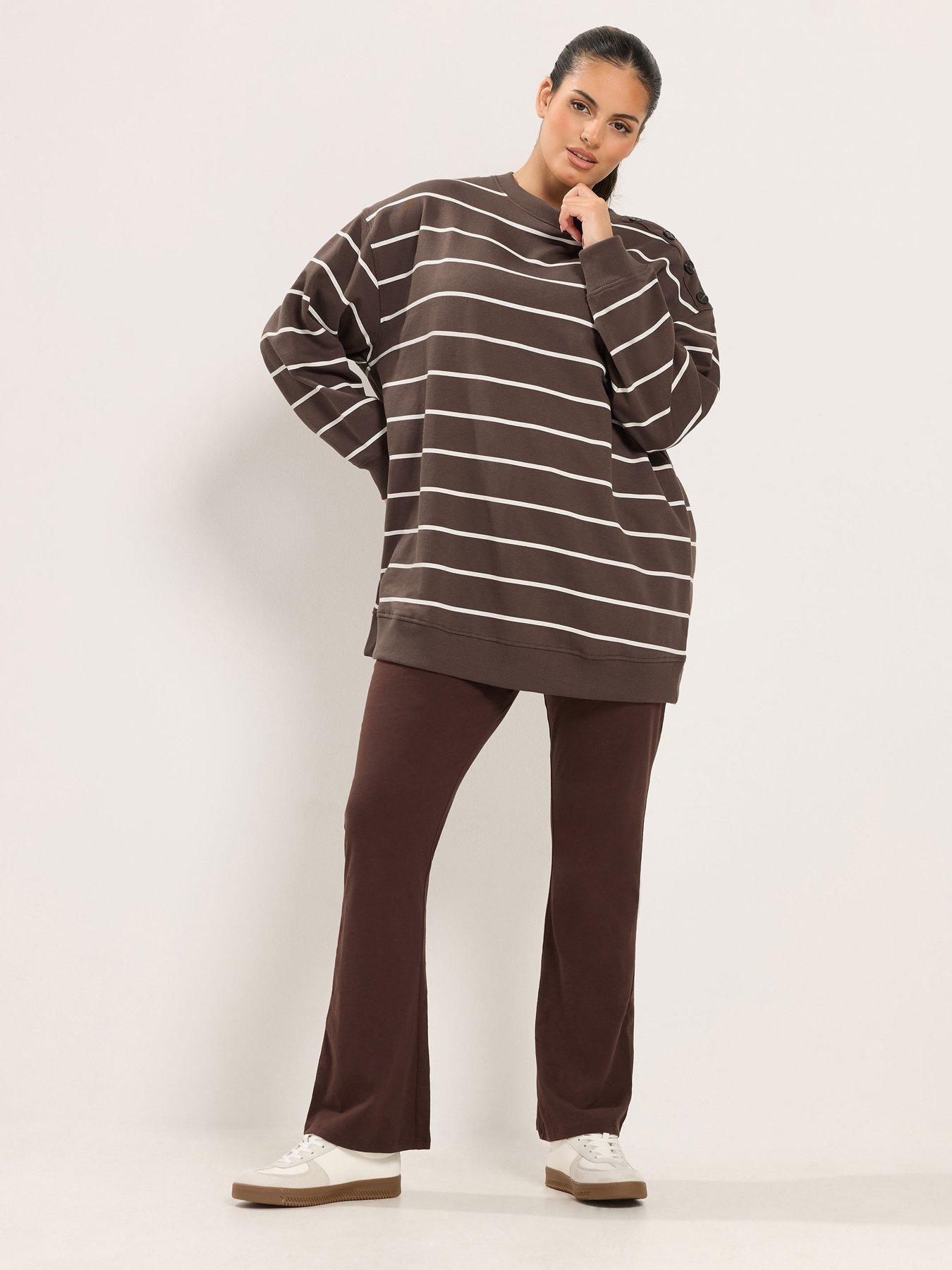 Image 3 of 4 of Yours Curve Heart Stripe Sweatshirt
