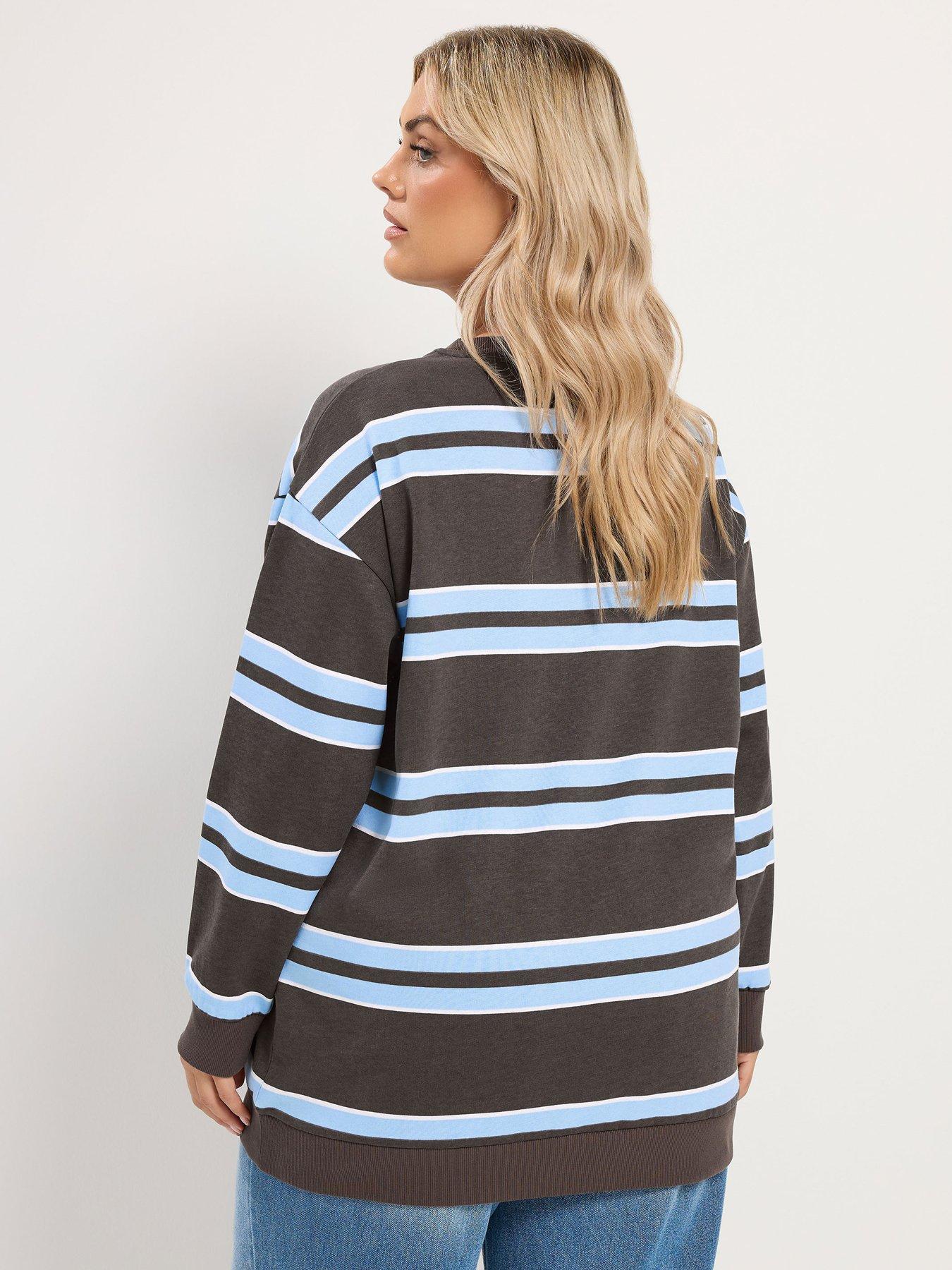Image 2 of 4 of Yours Curve Stripe Sweatshirt