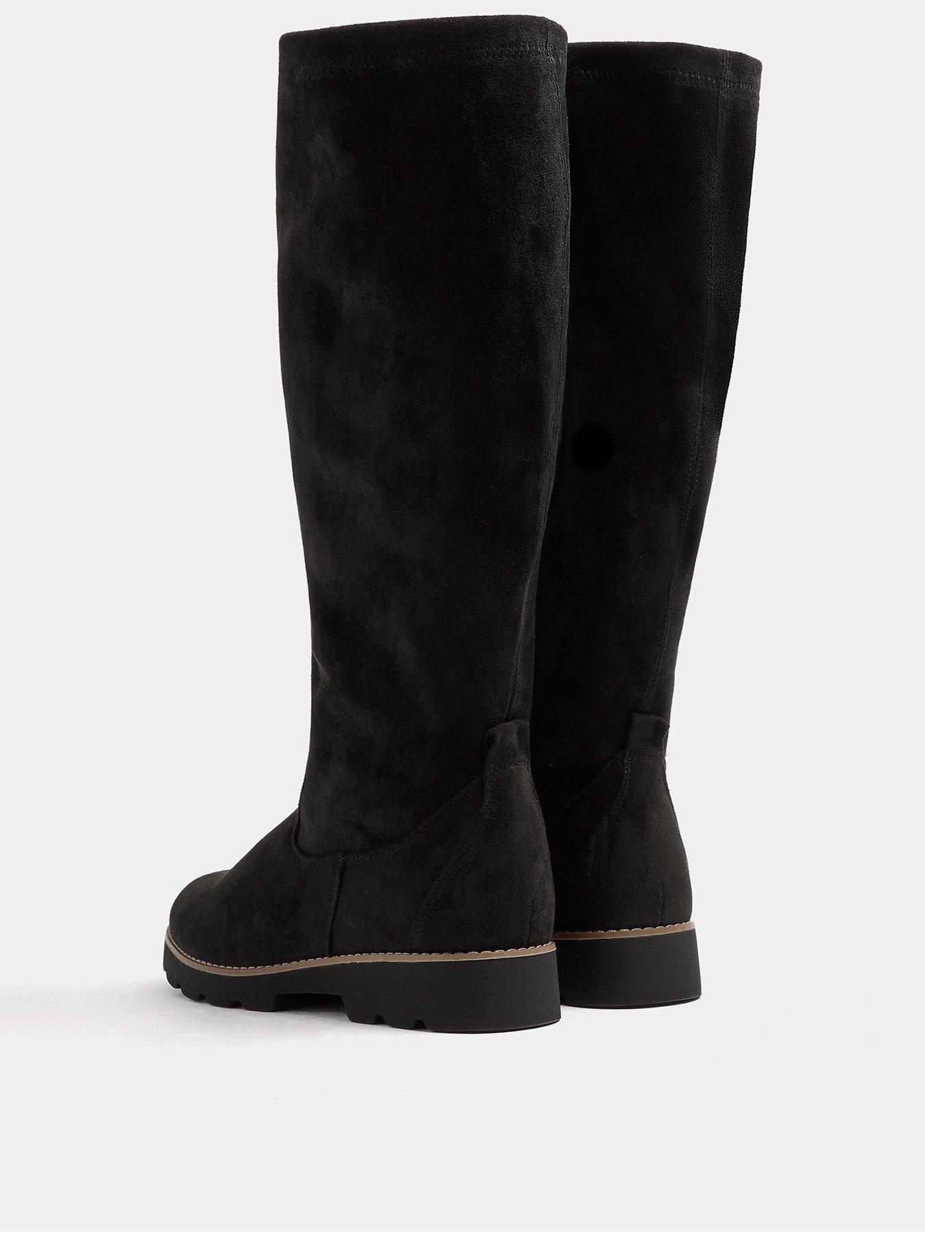 Image 3 of 4 of Yours Womens Extra Wide Fit Cleated Boot - Black