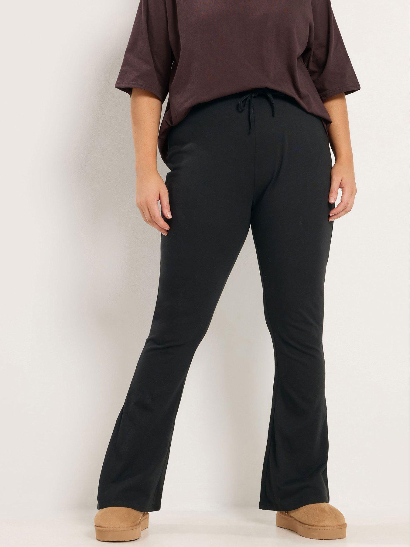 Image 1 of 4 of Yours Curve Cotton Flare Pull On Legging 28"