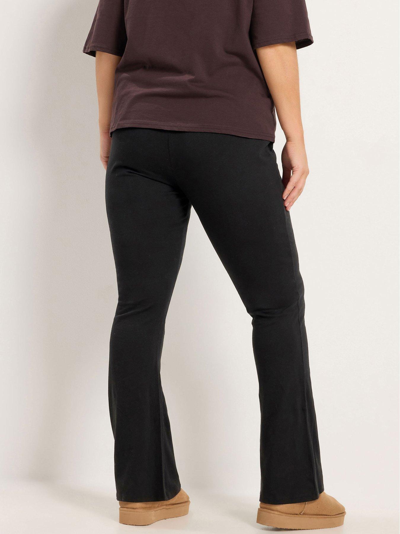 Image 2 of 4 of Yours Curve Cotton Flare Pull On Legging 28"