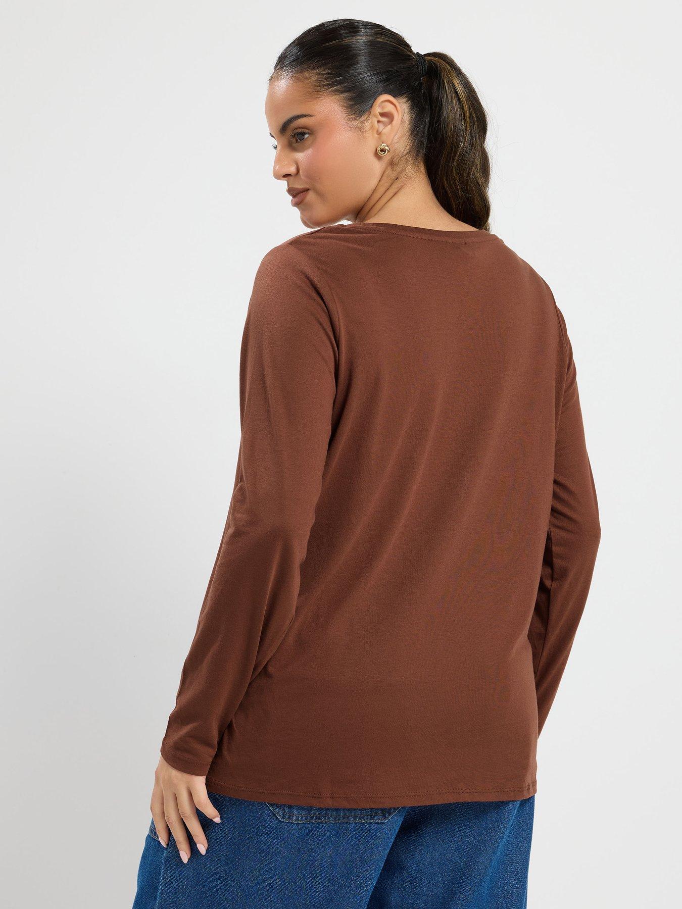 Image 2 of 4 of Yours Curve 3 Pack Long Sleeve T-shirt