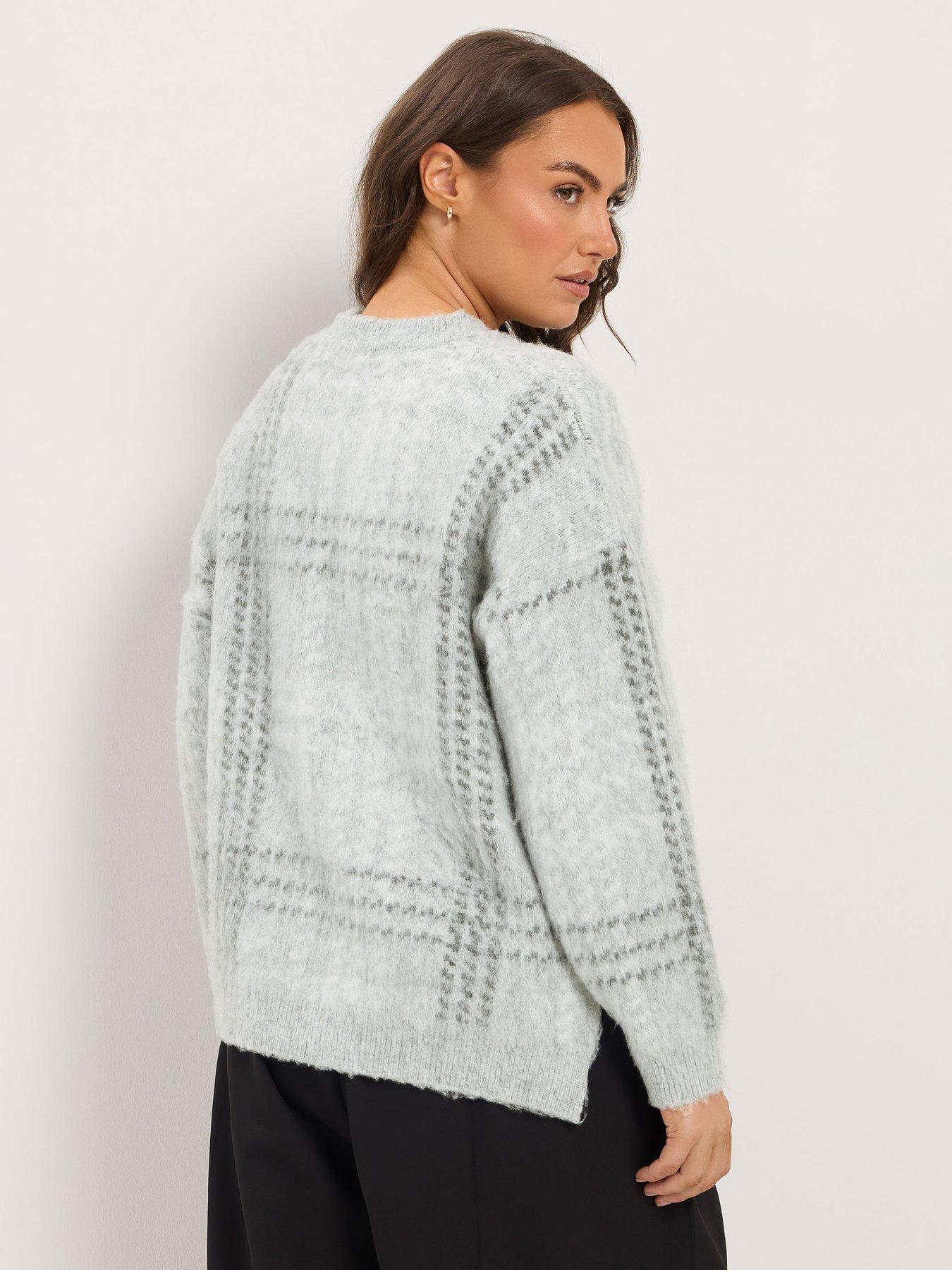 Image 2 of 4 of Yours Curve Brushed Check Jumper