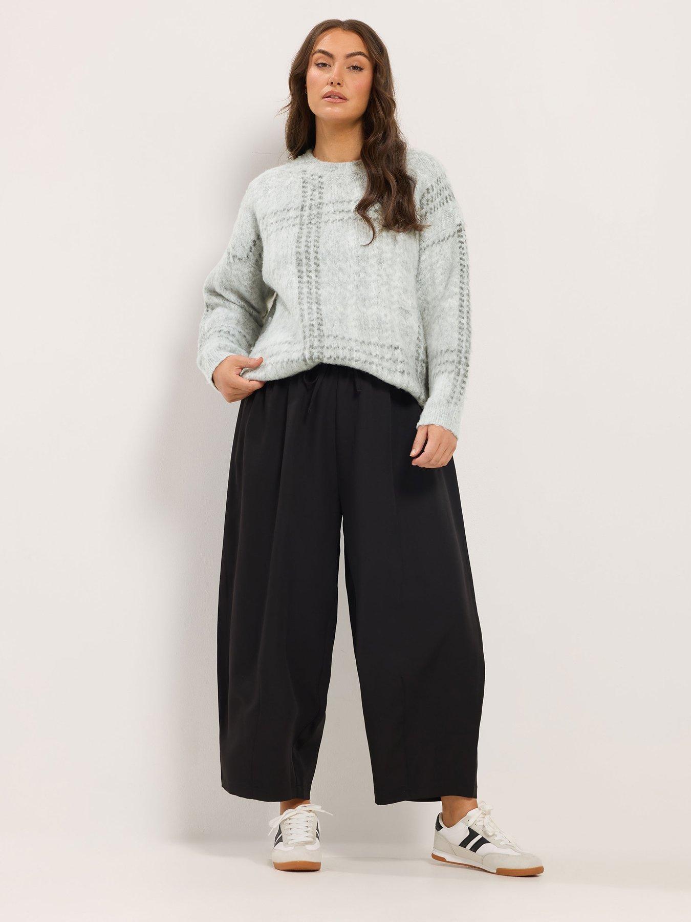 Image 3 of 4 of Yours Curve Brushed Check Jumper