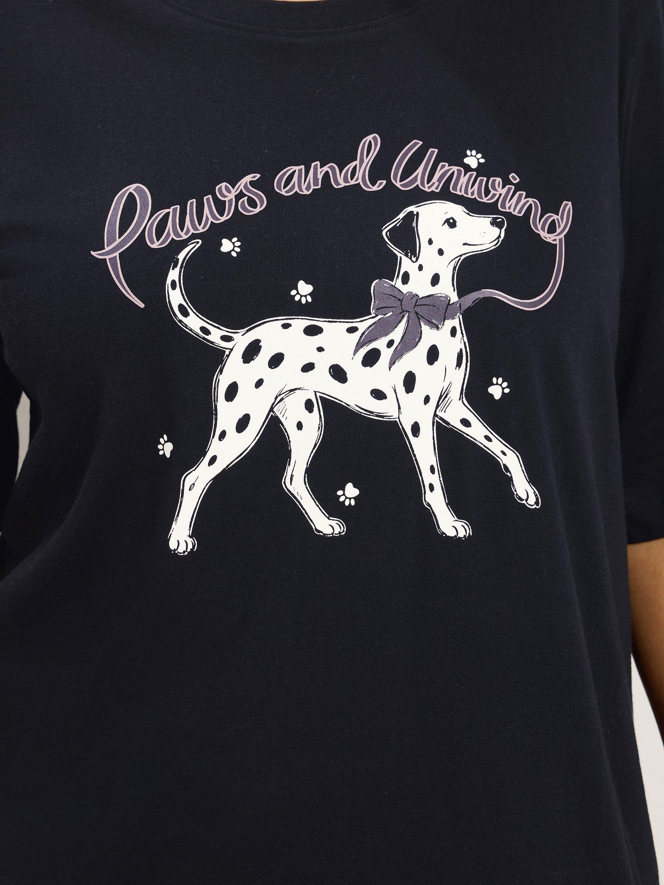 Image 4 of 4 of Yours Curve Dalmatian Side Split Nightdress