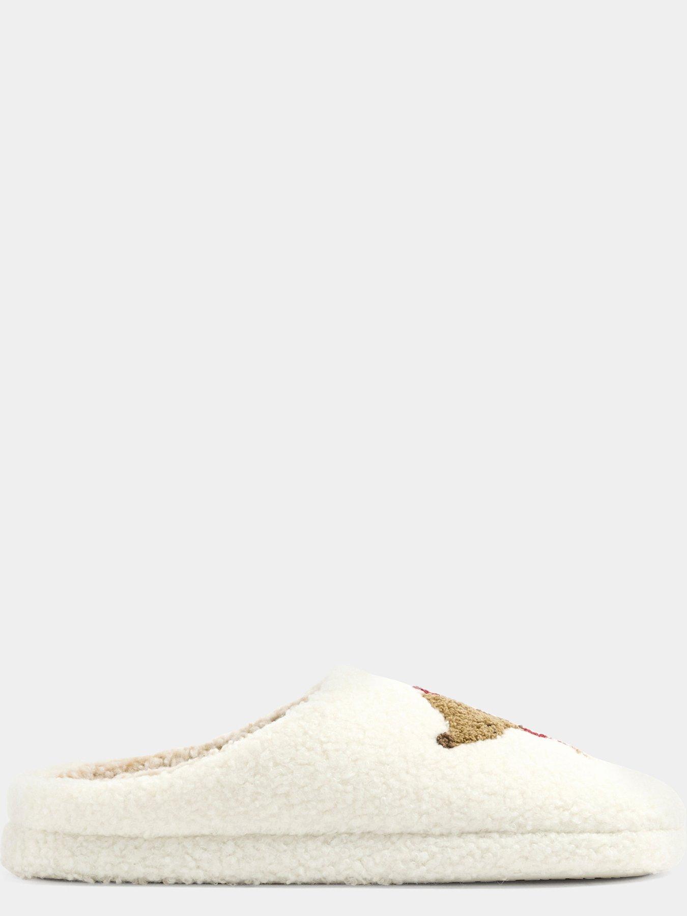 Image 4 of 4 of Yours Womens Sausage Dog Mule Slippers - White