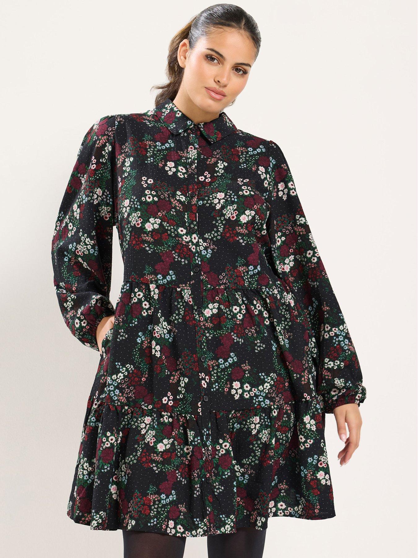 Image 1 of 4 of Yours Curve Mini Shirt Dress