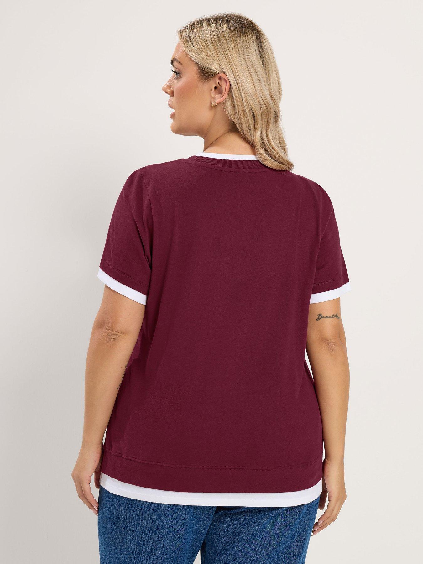 Image 2 of 4 of Yours Curve 2 In 1 Cotton T-shirt