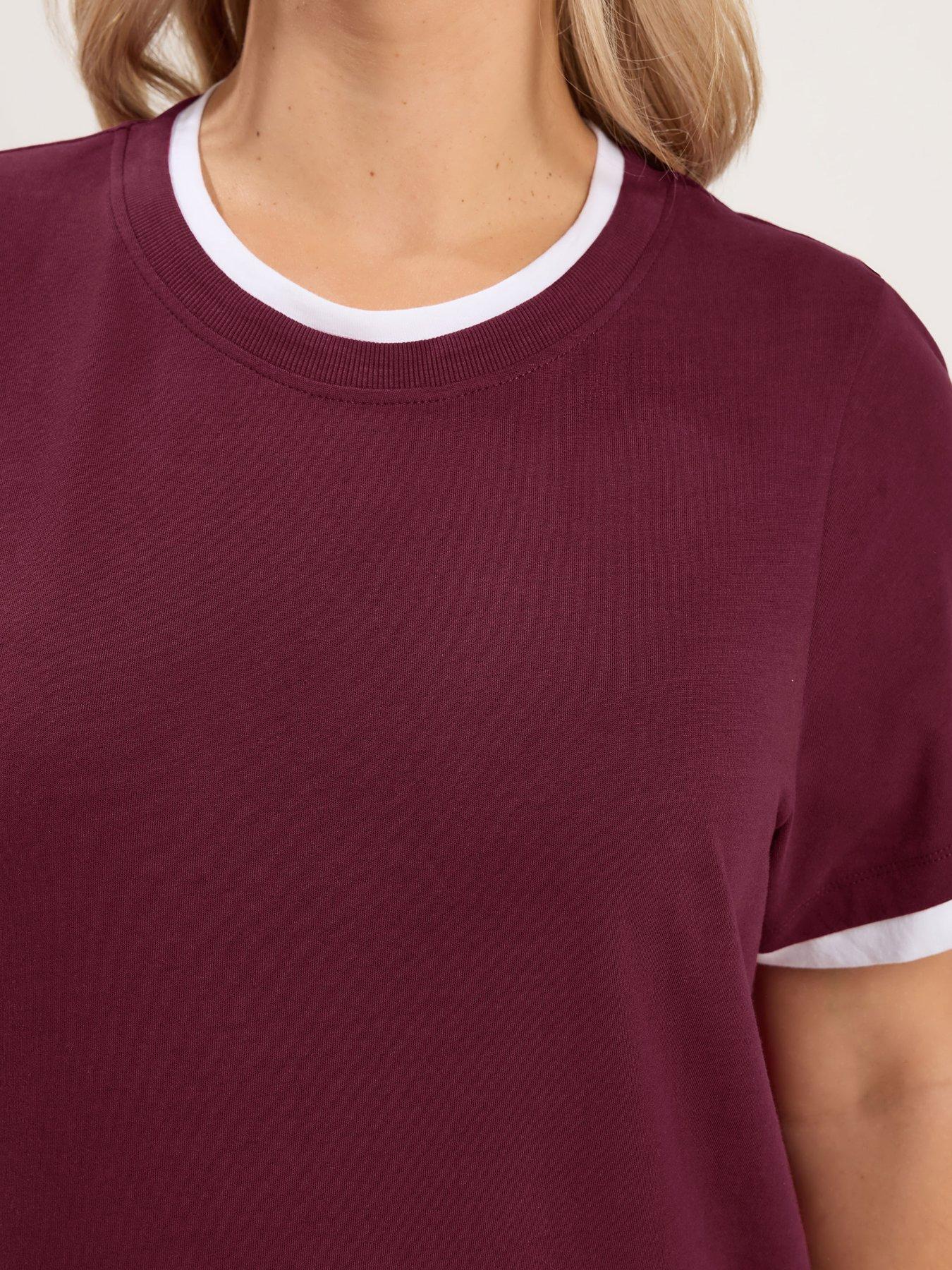 Image 4 of 4 of Yours Curve 2 In 1 Cotton T-shirt