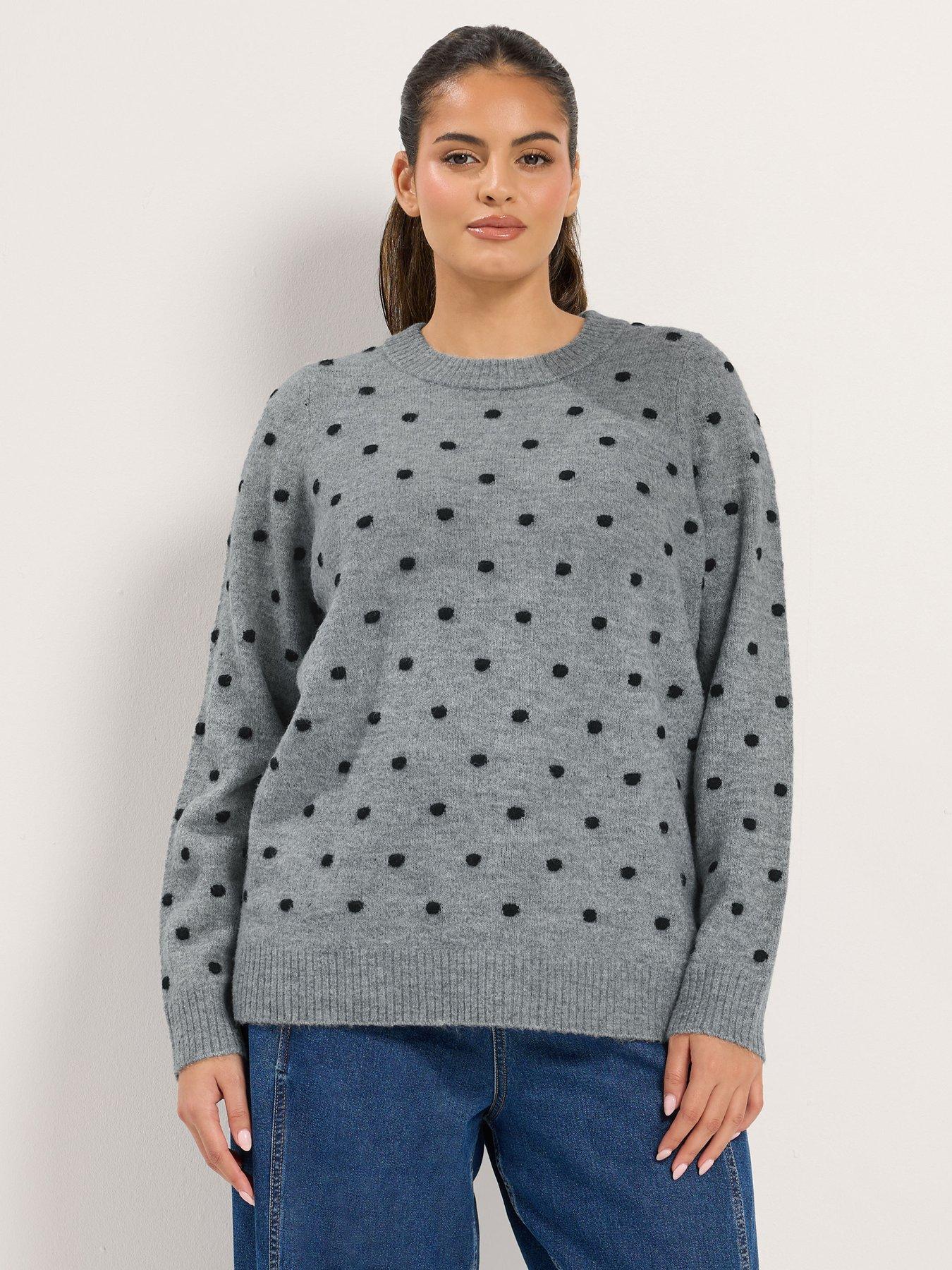 Image 1 of 4 of Yours Curve Spot Yarn Jumper