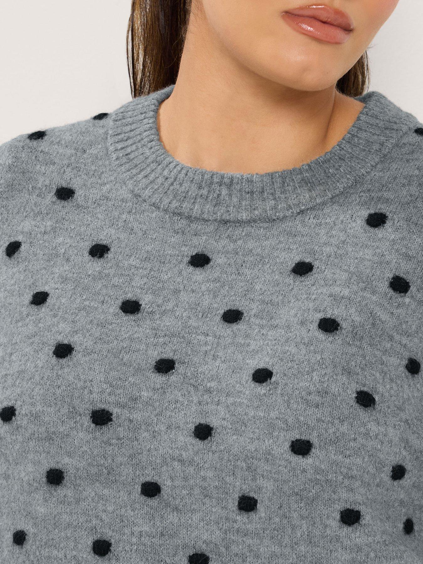 Image 4 of 4 of Yours Curve Spot Yarn Jumper