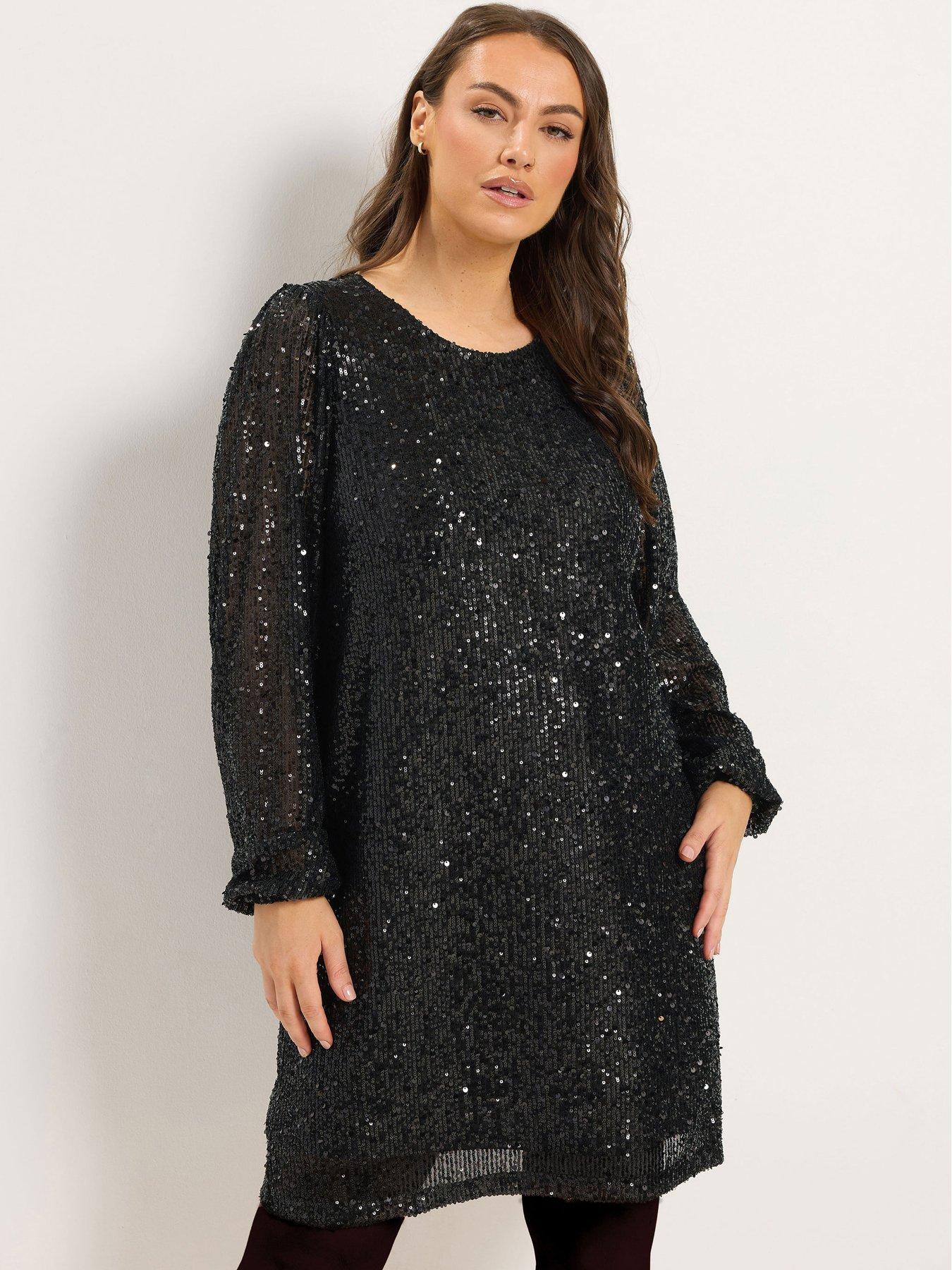 Image 1 of 4 of Yours Curve Party All Over Sequin Dress
