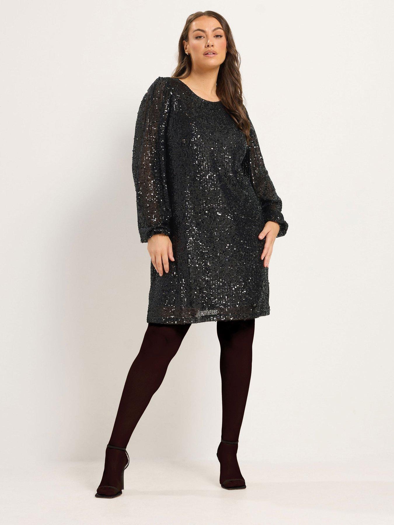 Image 3 of 4 of Yours Curve Party All Over Sequin Dress