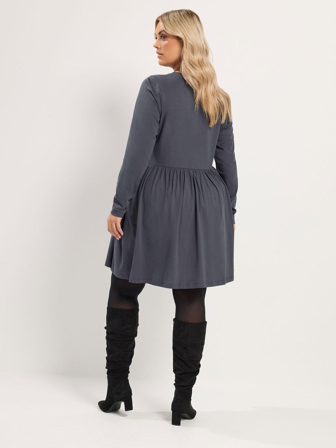 Image 2 of 4 of Yours Curve Basic Peplum Dress