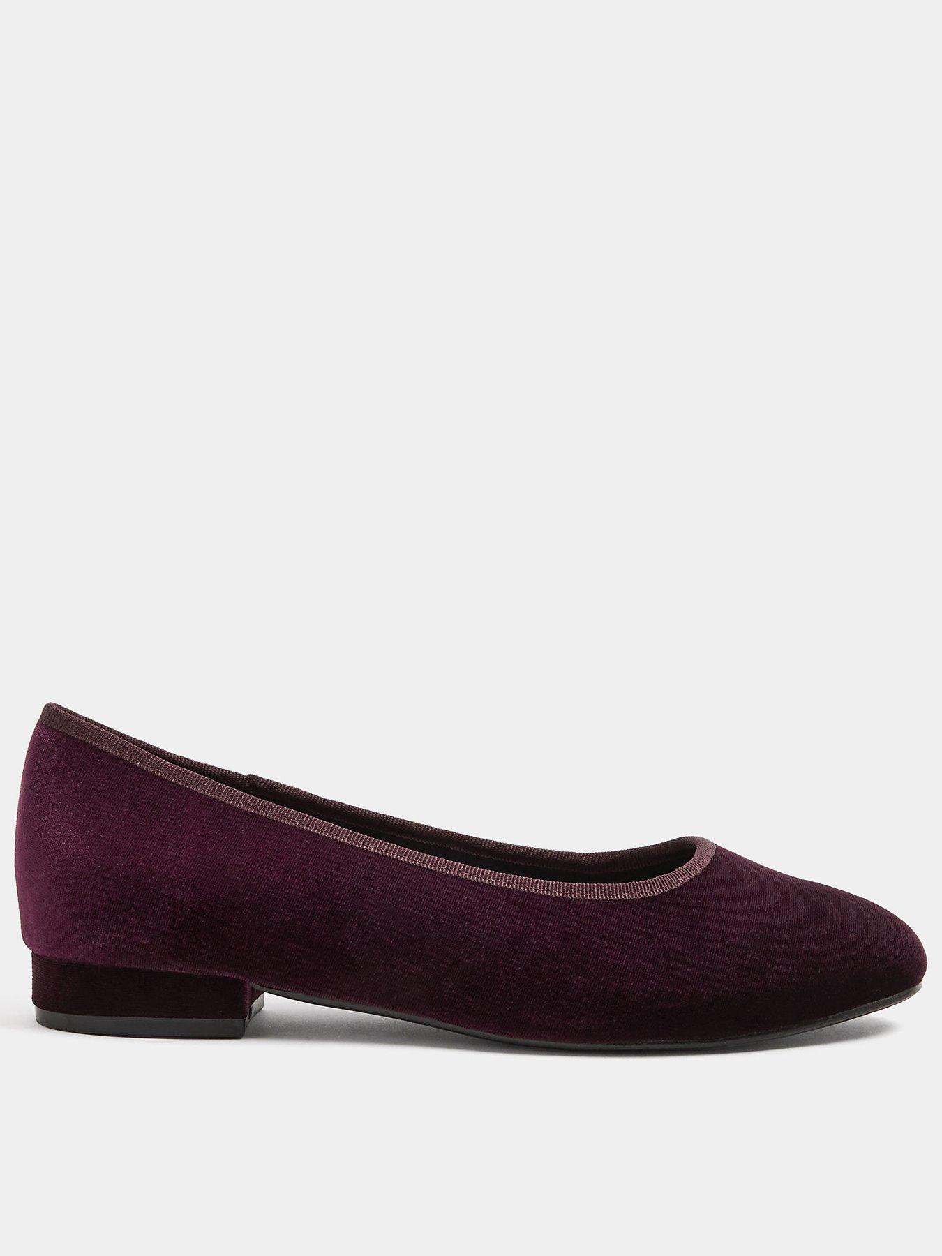 Image 1 of 4 of Long Tall Sally Velvet Ballet Pump