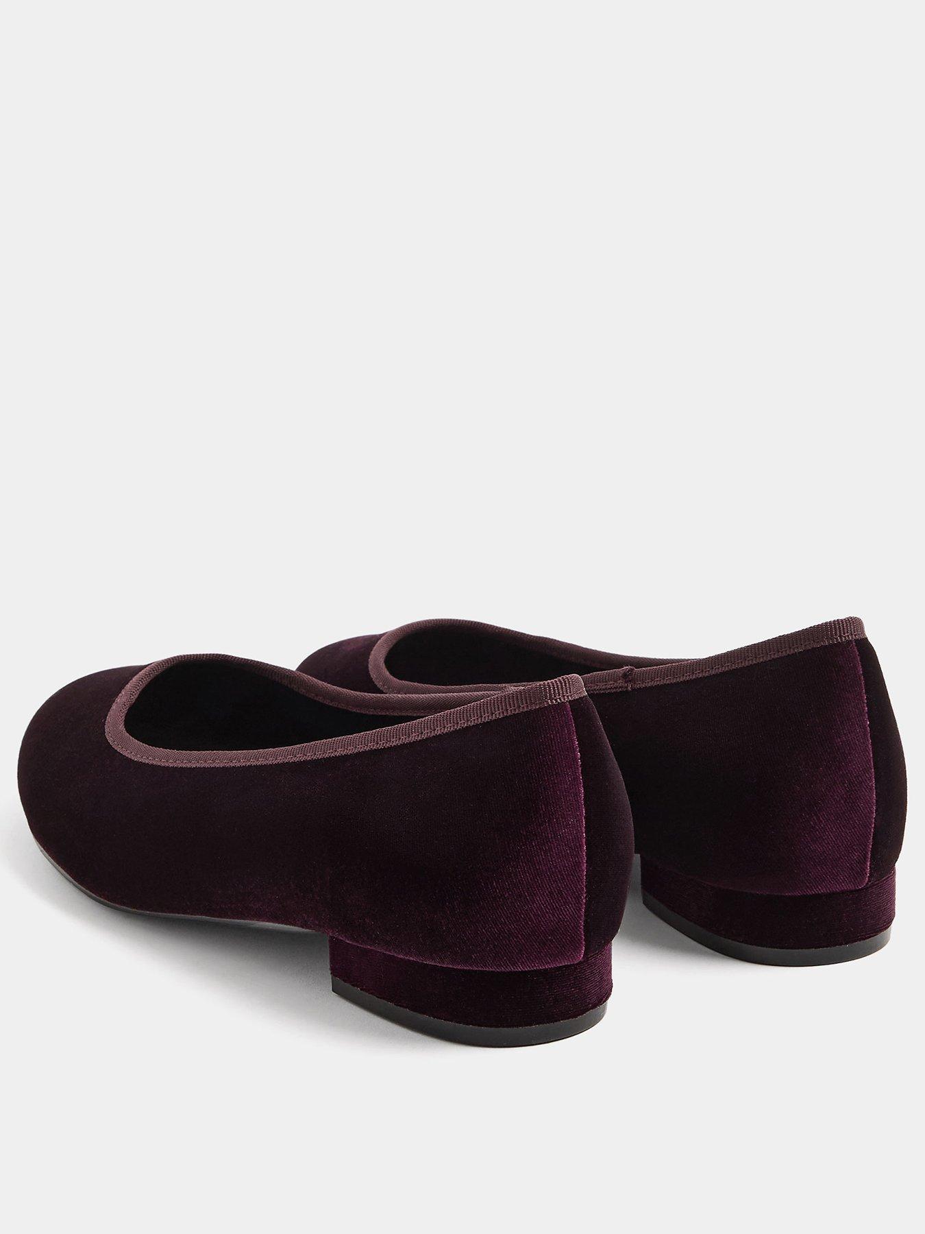 Image 2 of 4 of Long Tall Sally Velvet Ballet Pump