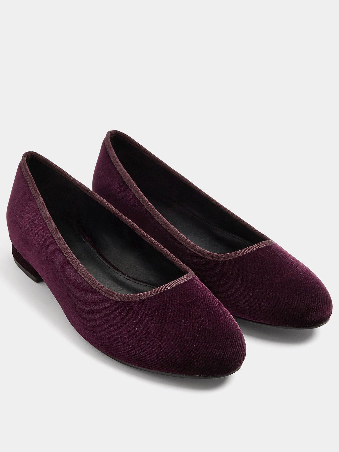 Image 3 of 4 of Long Tall Sally Velvet Ballet Pump