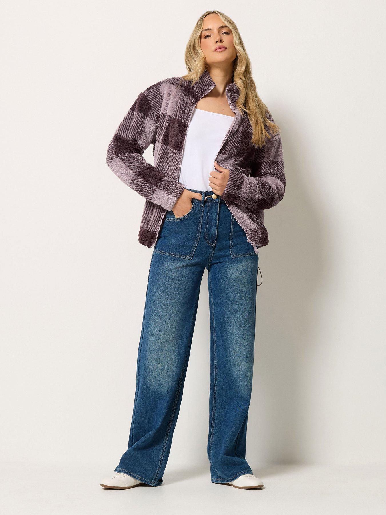 Image 3 of 4 of Long Tall Sally Tall Check Print Fleece