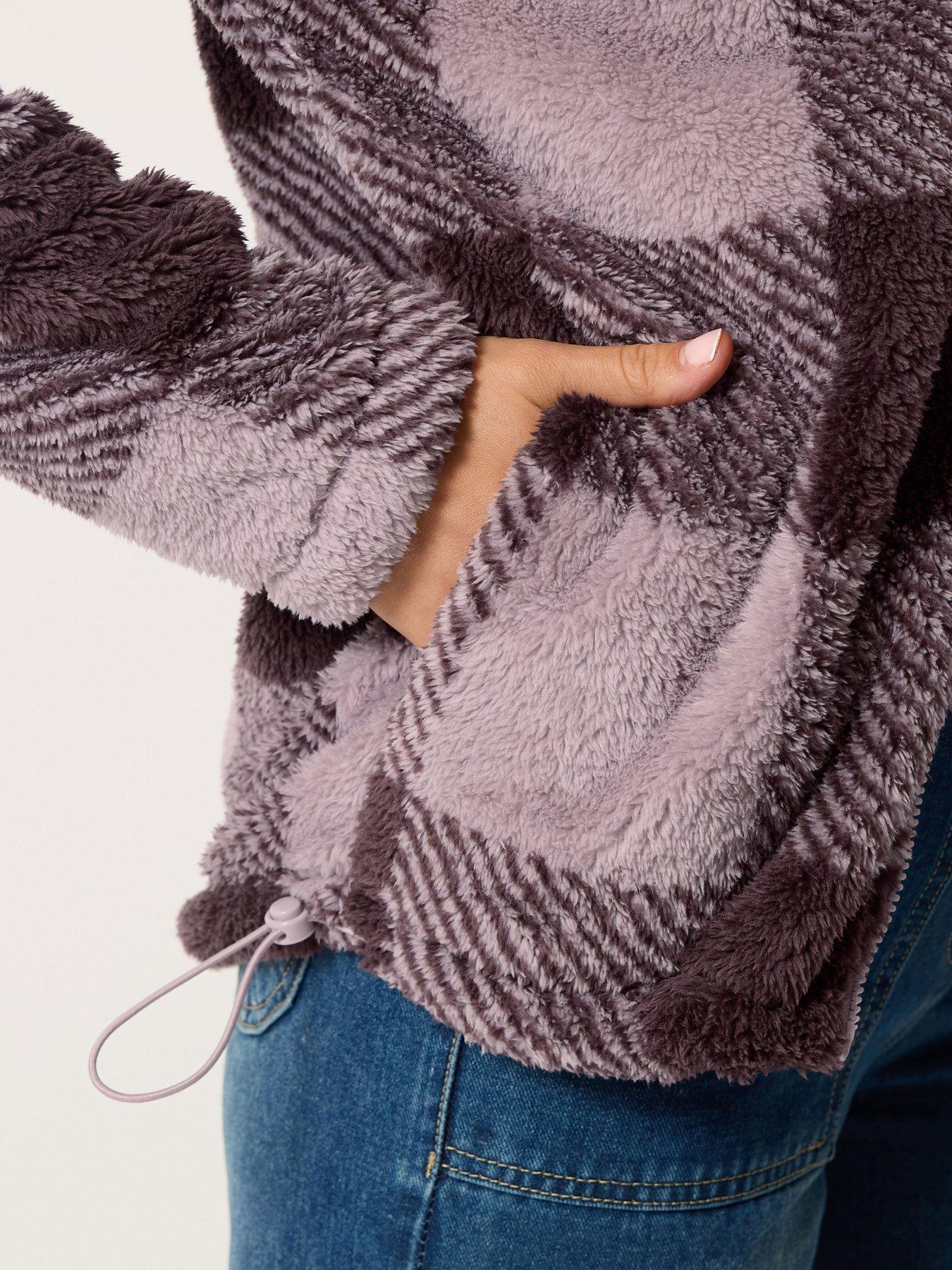 Image 4 of 4 of Long Tall Sally Tall Check Print Fleece