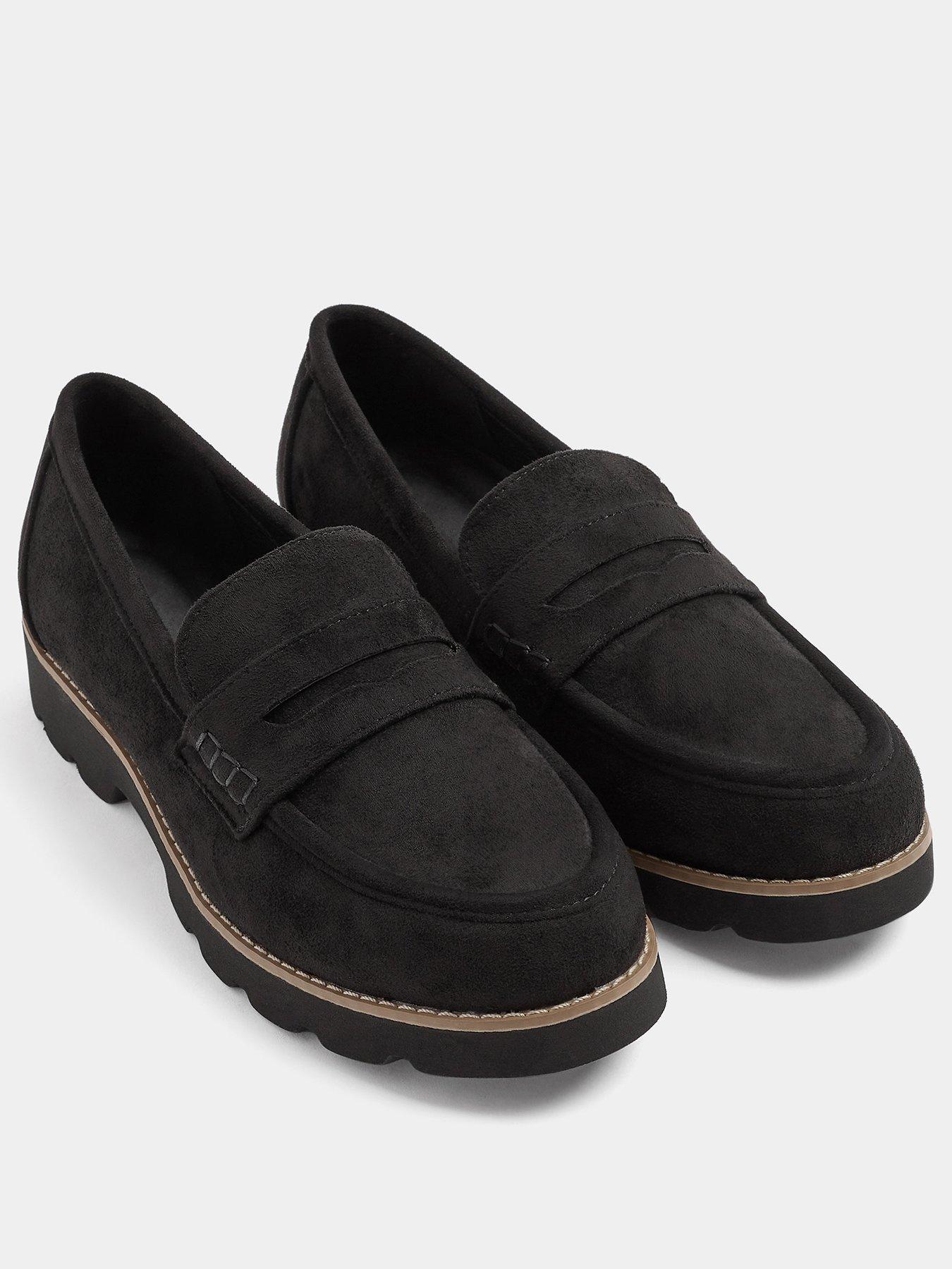 Image 2 of 4 of Yours Womens Wide Fit Cleated Sole Chunky Loafer - Black