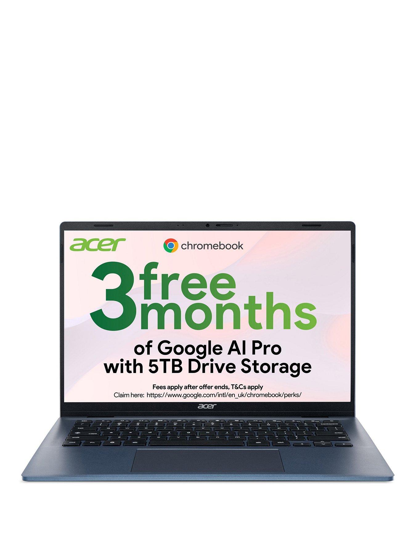Image 1 of 7 of Acer Chromebook 314 - MediaTek Kompanio 540, 4GB RAM, 64GB SSD, 14in WUXGA IPS, Blue